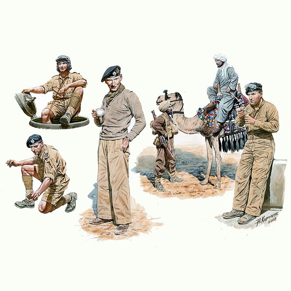 figurines 2ã¨me guerre mondiale : ensemble 8e armã©e britanniqueâ : afrique du nord 1942