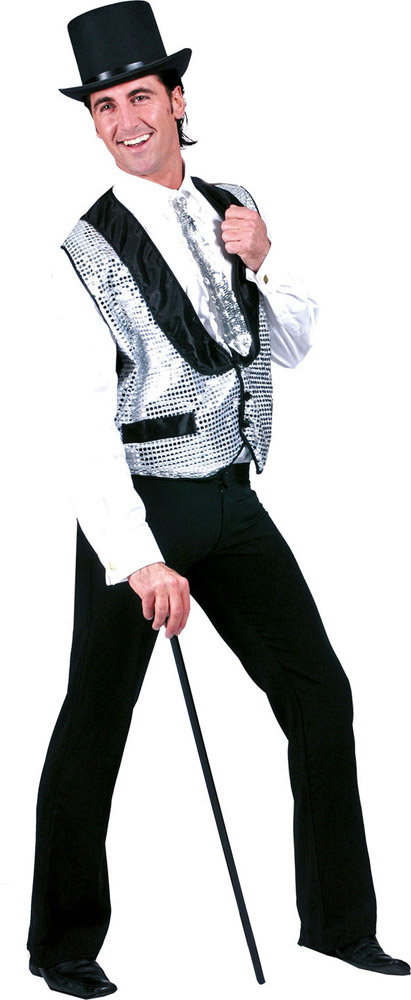 Gilet Sequin Argent - Cabaret