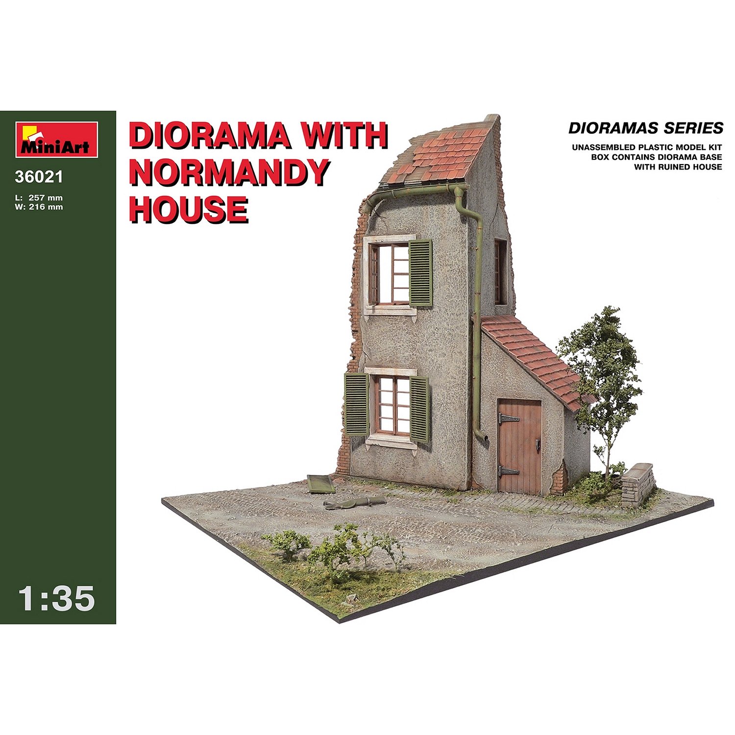 Maquette Maison En Ruines Heller 1/35 - Kit Militaire à Monter, Boîte Déformée