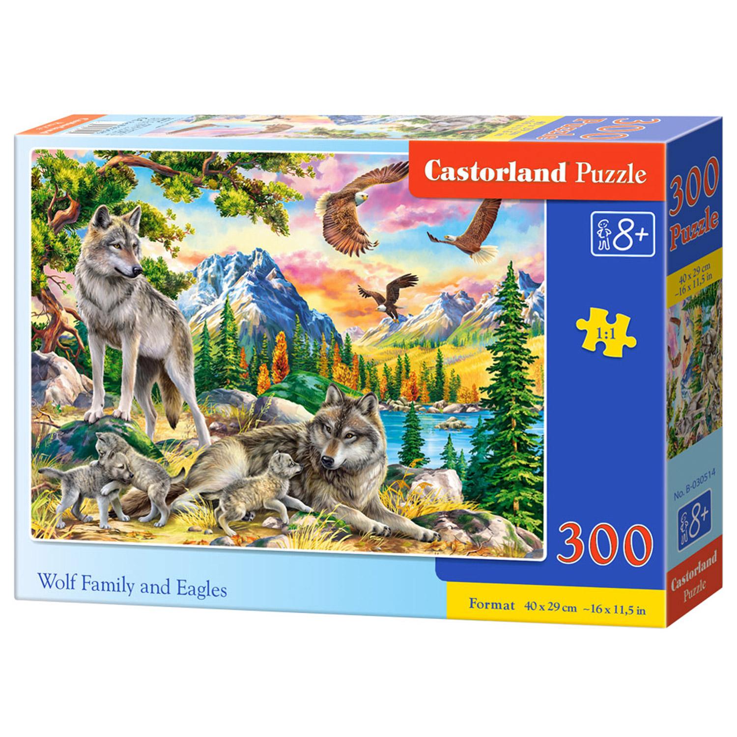 Puzzle 1000 p - Famille de loups dans la forêt, Puzzle adulte, Puzzle, Produits