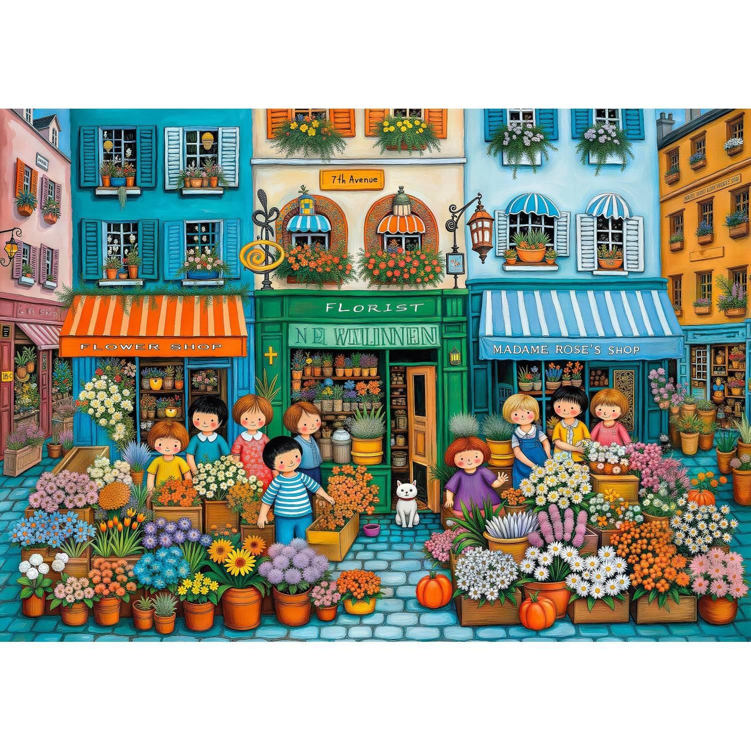 Puzzle 1000 piÃ¨ces : Avenue des Fleurs