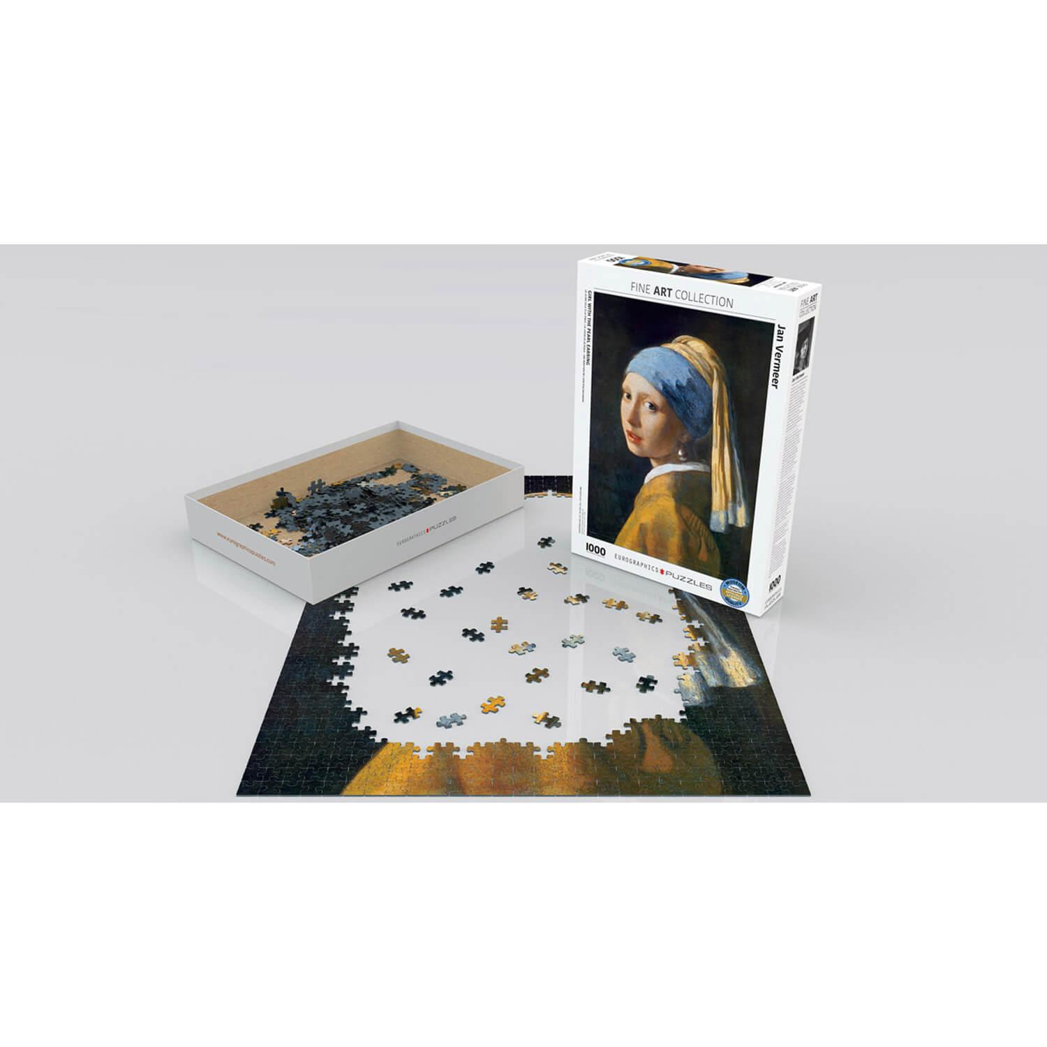 Puzzle 1000 pieces : La jeune fille à la perle, Vermeer - Eurographics -  Rue des Puzzles