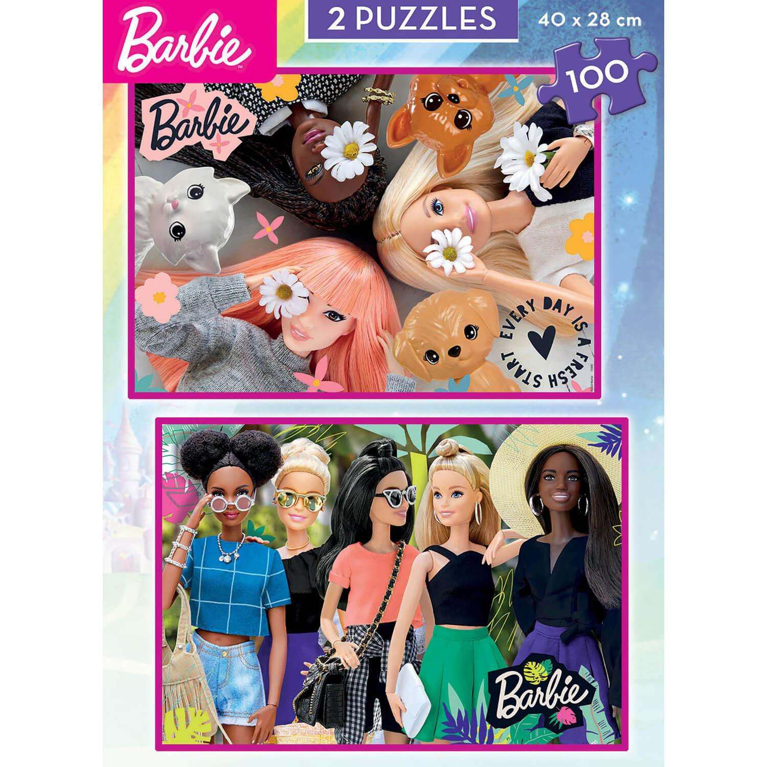 Puzzle 2 x 100 pièces : Barbie - Jeux et jouets Educa - Avenue des Jeux