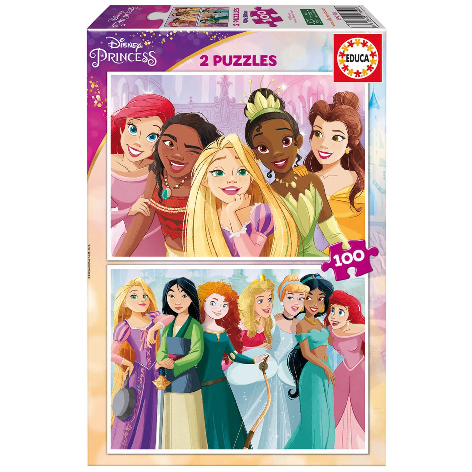 Puzzle 2 x 100 pièces : Princesses Disney