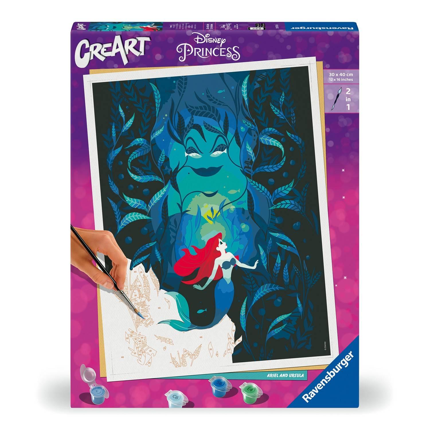 Creart peinture au numéros : Ariel et Ursula Disney Princess Ravensburger Jeux France - vue 2