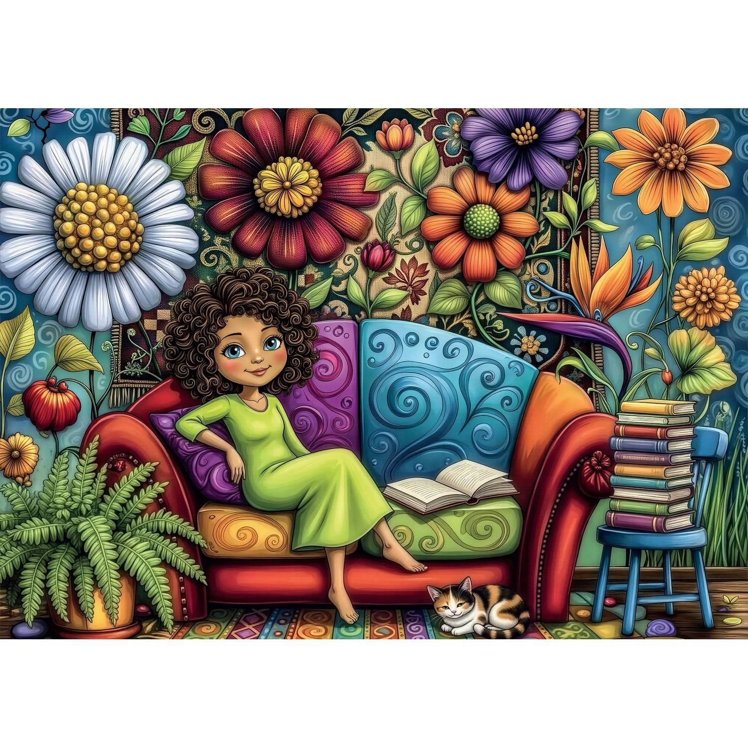 Puzzle 1000 piÃ¨ces : Espace de rÃªve floral