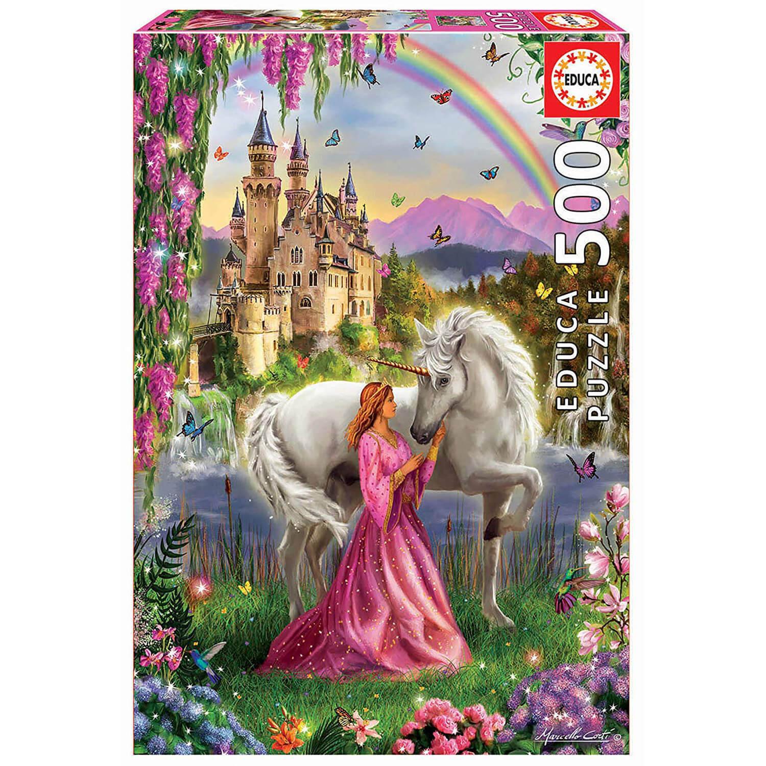 Puzzle 1500 pièces : Dragon, Princesse et licorne - Educa - Rue des Puzzles