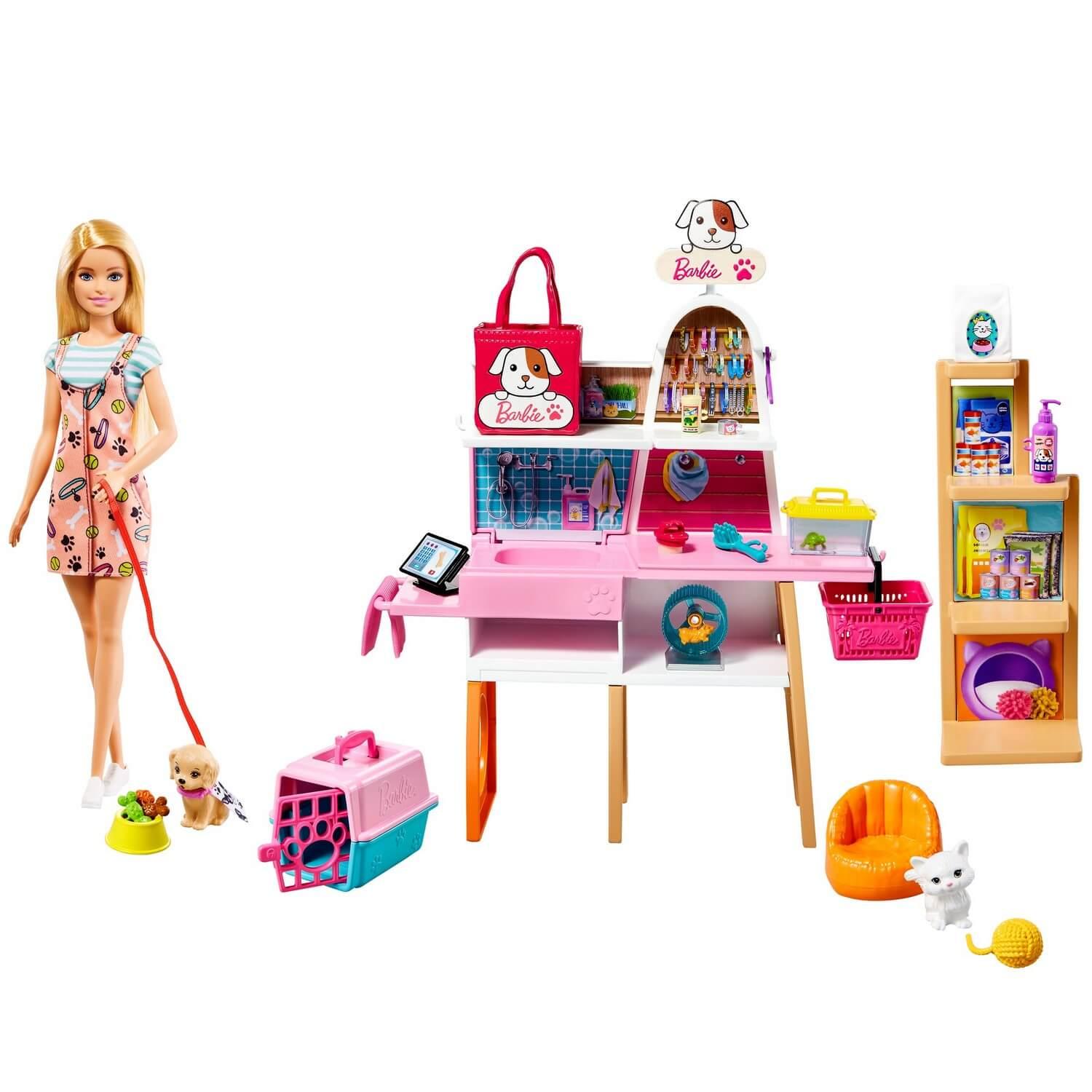 Coffret Barbie et son animalerie - Jeux et jouets Mattel - Avenue des Jeux