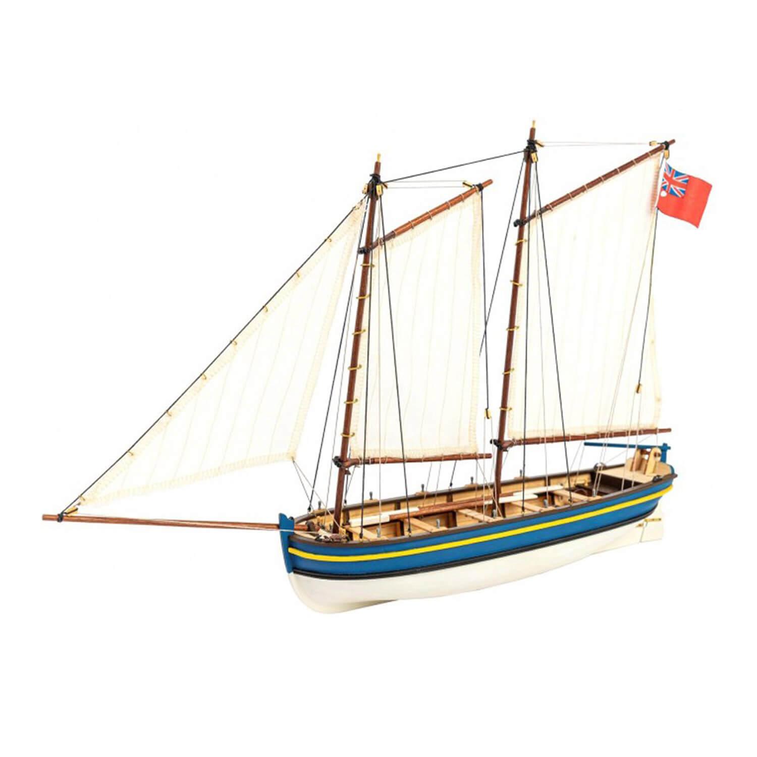 Maquette bateau en bois : Canot du Capitaine HMS Endeavour