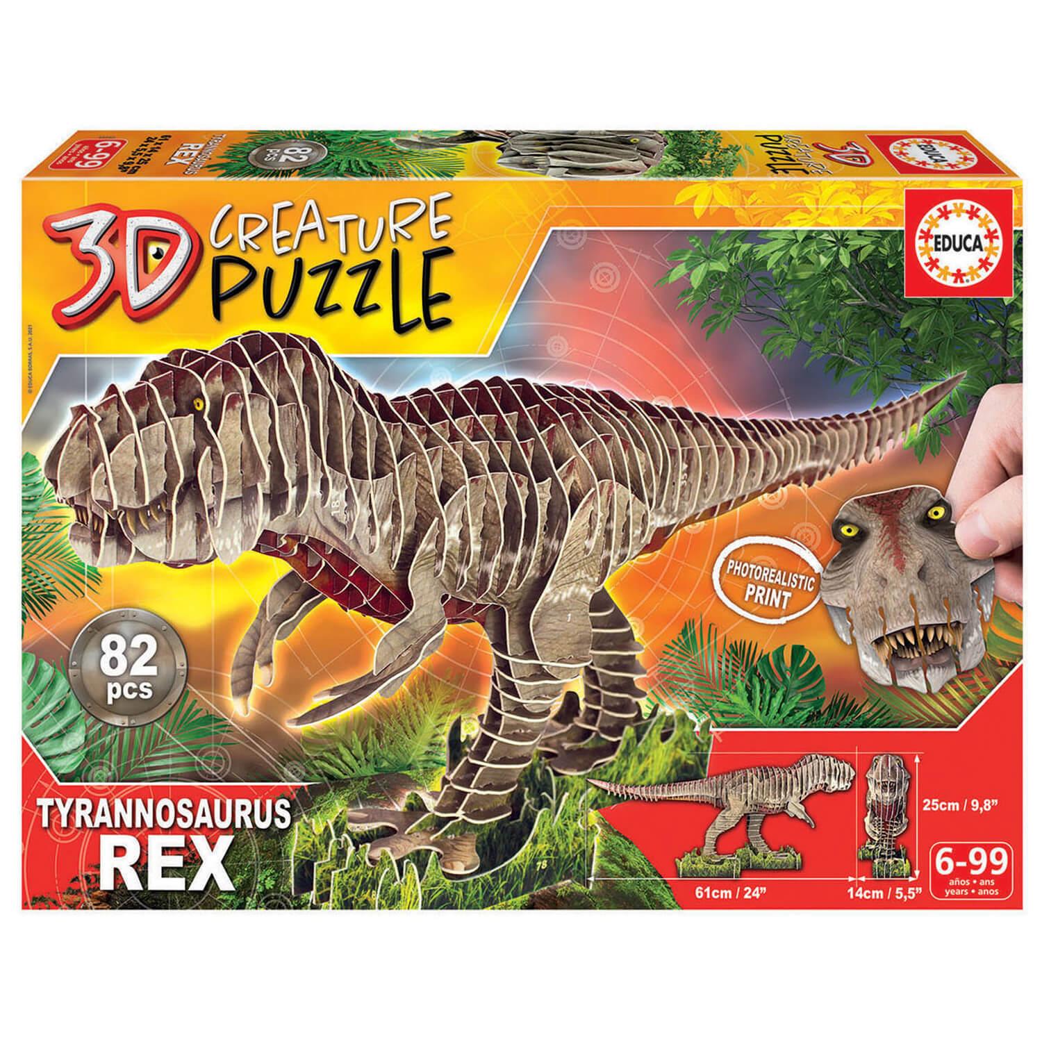 Puzzle Creature 3D 82 pièces : T-Rex