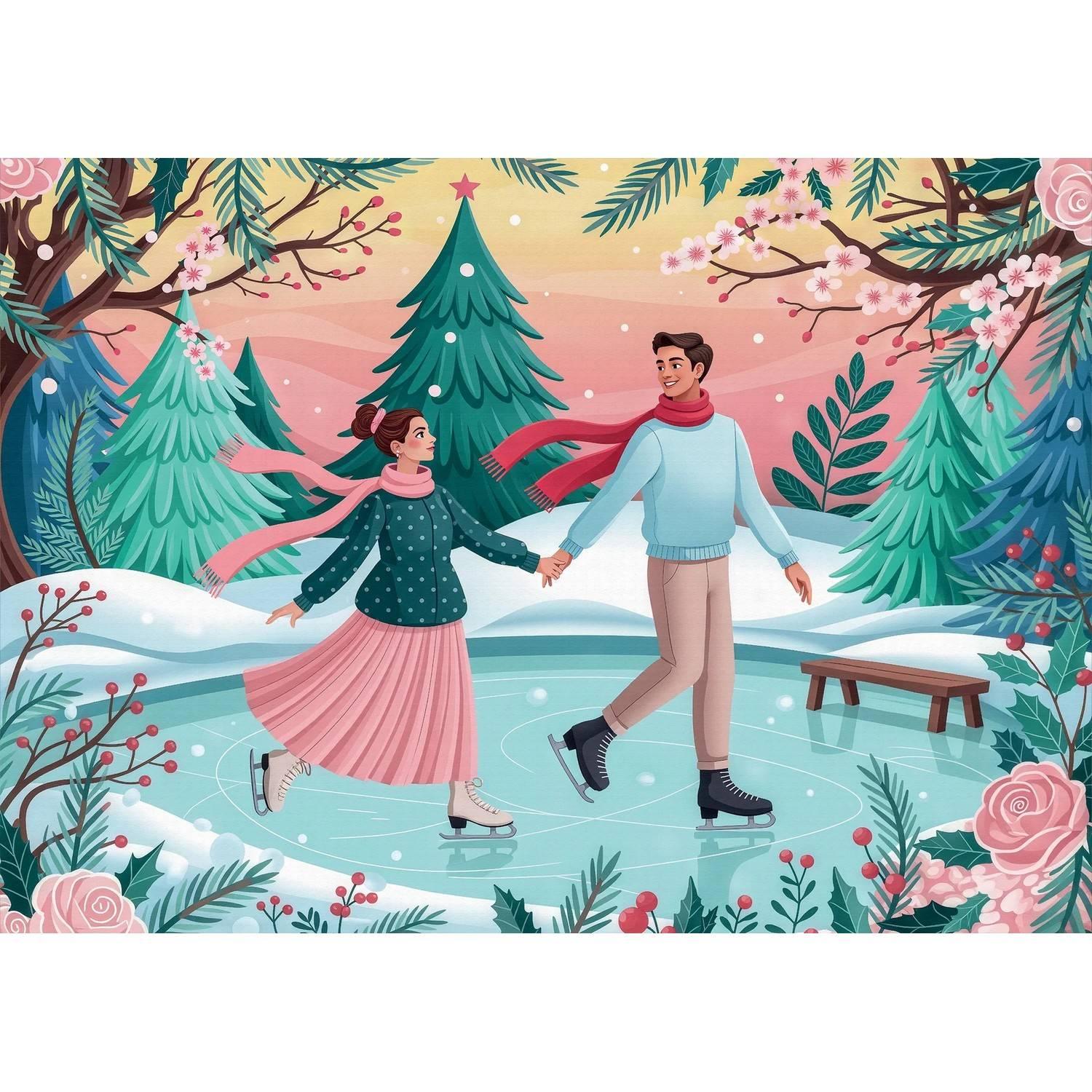 Puzzle 1000 piÃ¨ces : L'amour sur glace