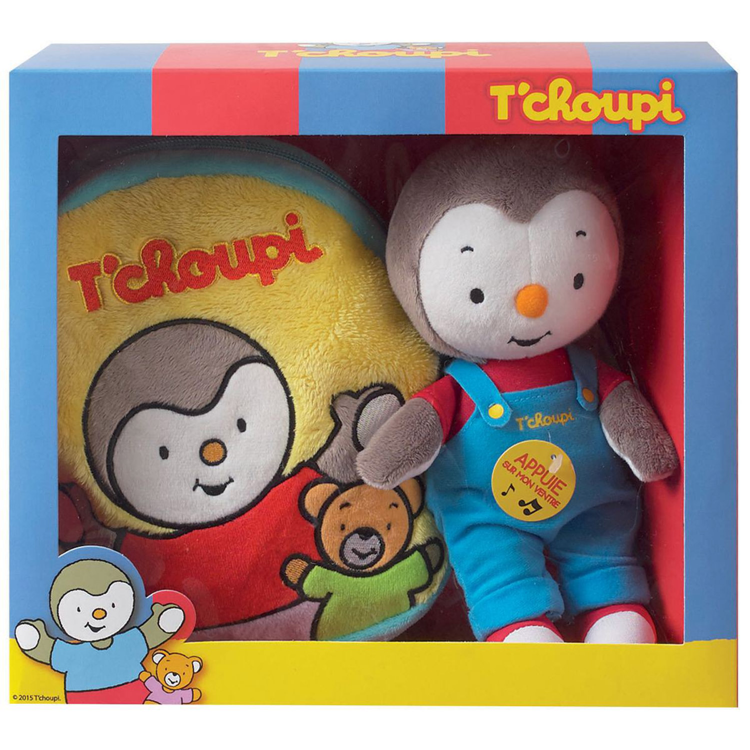 Coffret cadeau Tchoupi : Peluche et sac à dos - Jeux et jouets