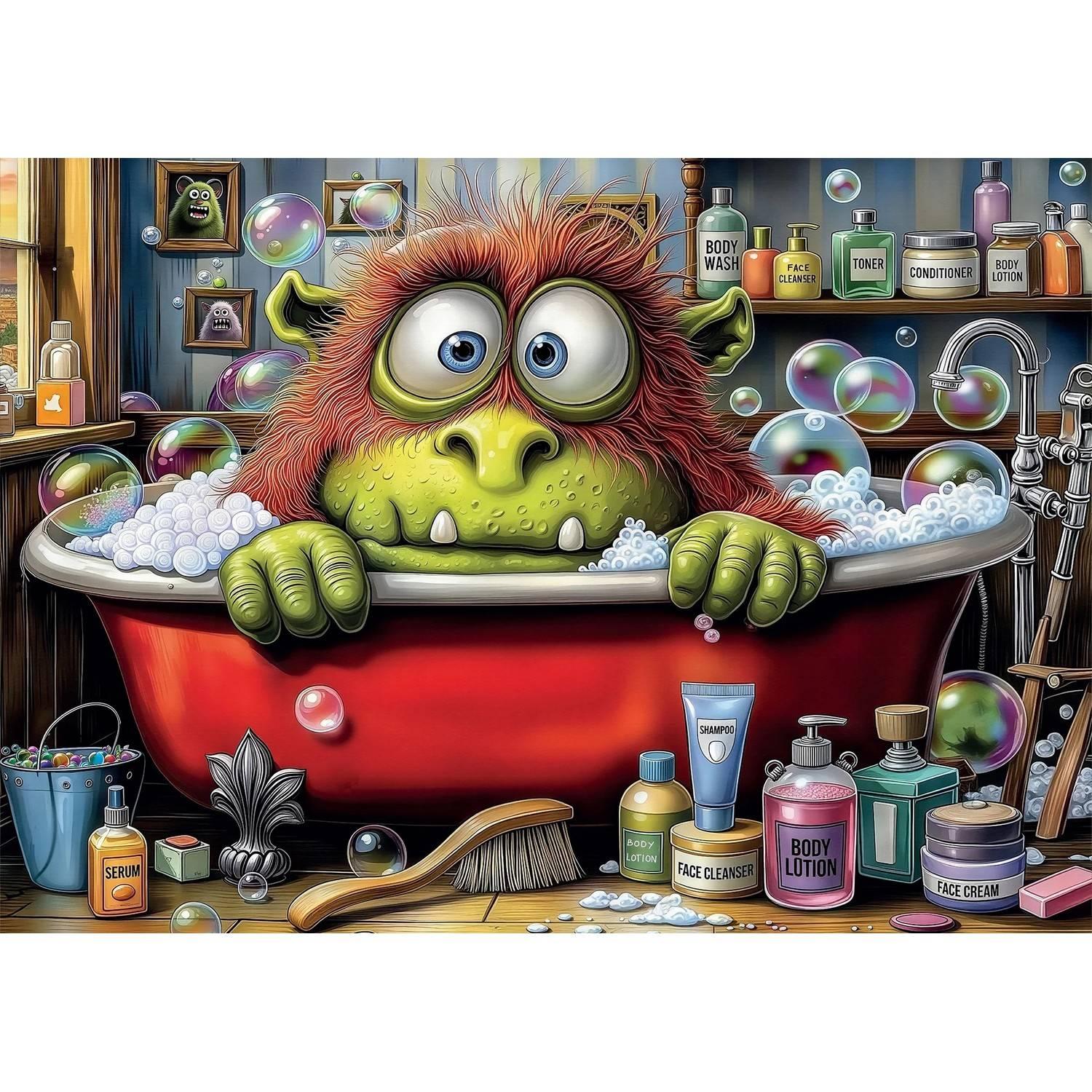 Puzzle 1000 piÃ¨ces : La routine beautÃ© du monstre