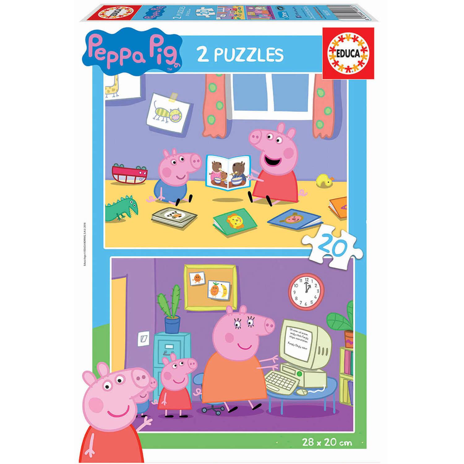 Puzzle 2 x 20 pièces : Peppa Pig