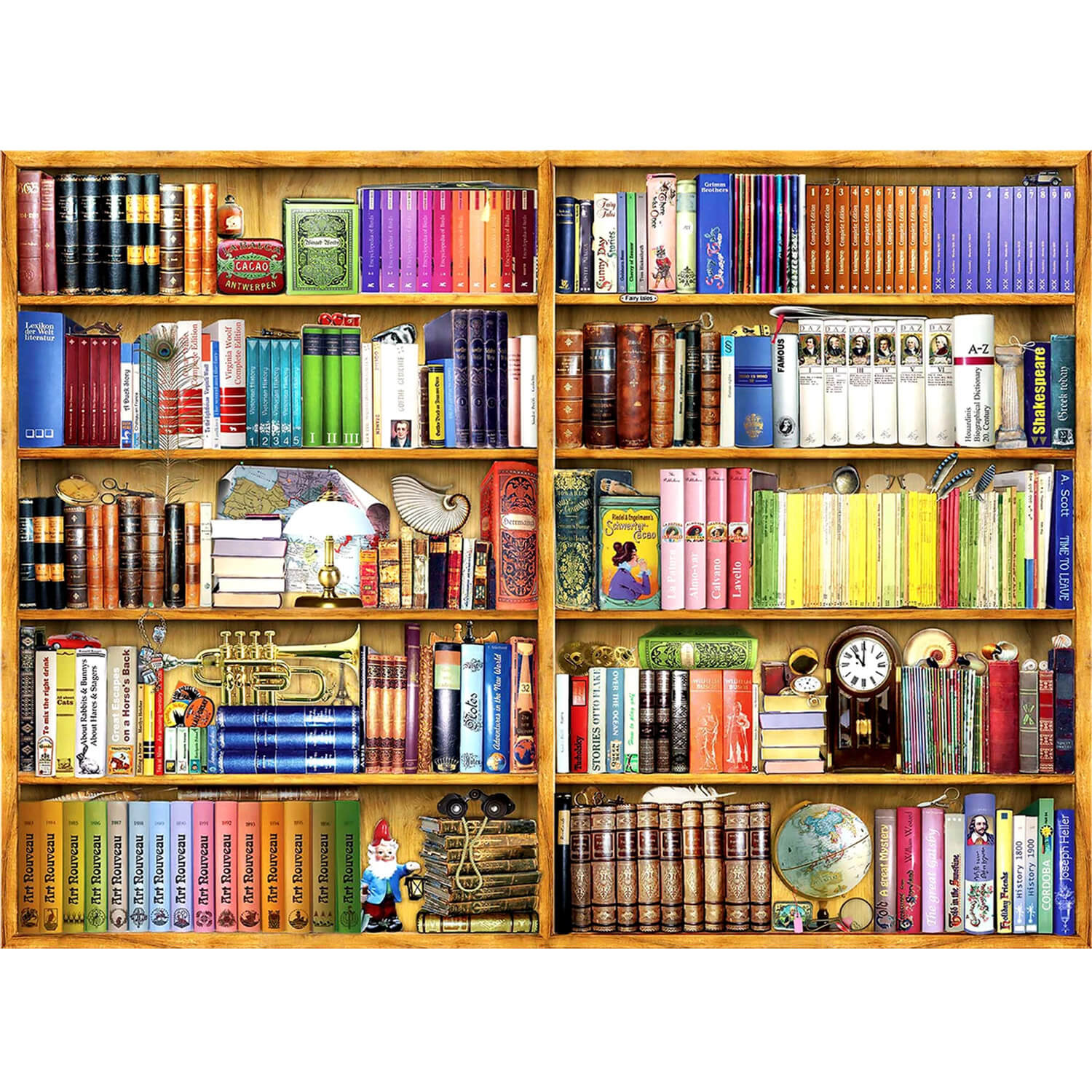 Puzzle 1000 pièces : Bibliothèque de livres - Anatolian - Rue des Puzzles