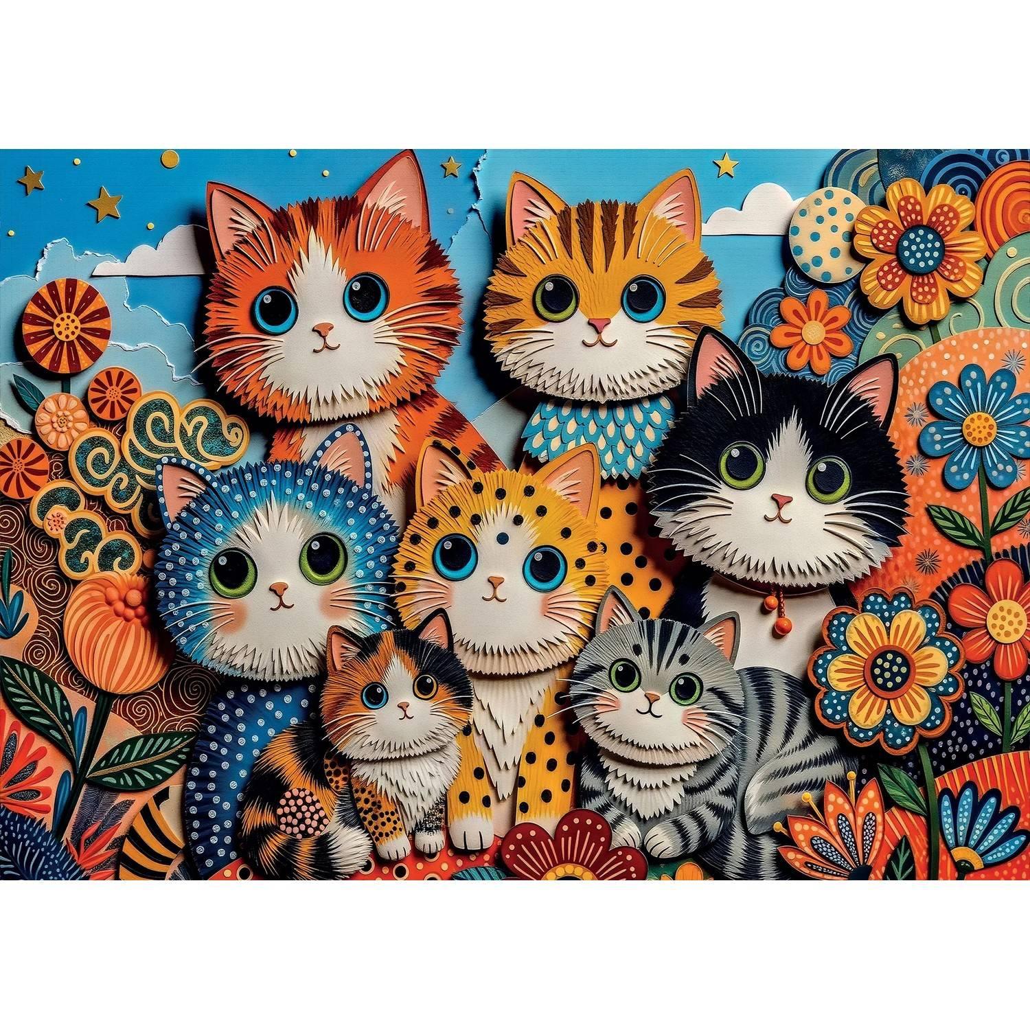 Puzzle 1000 piÃ¨ces : Collage d'art en papier