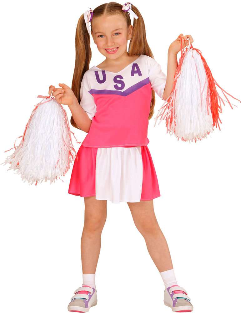 B & S Costume de Cheerleader pour Femme Filles Déguisement Uniforme de Pom-Pom Girl 