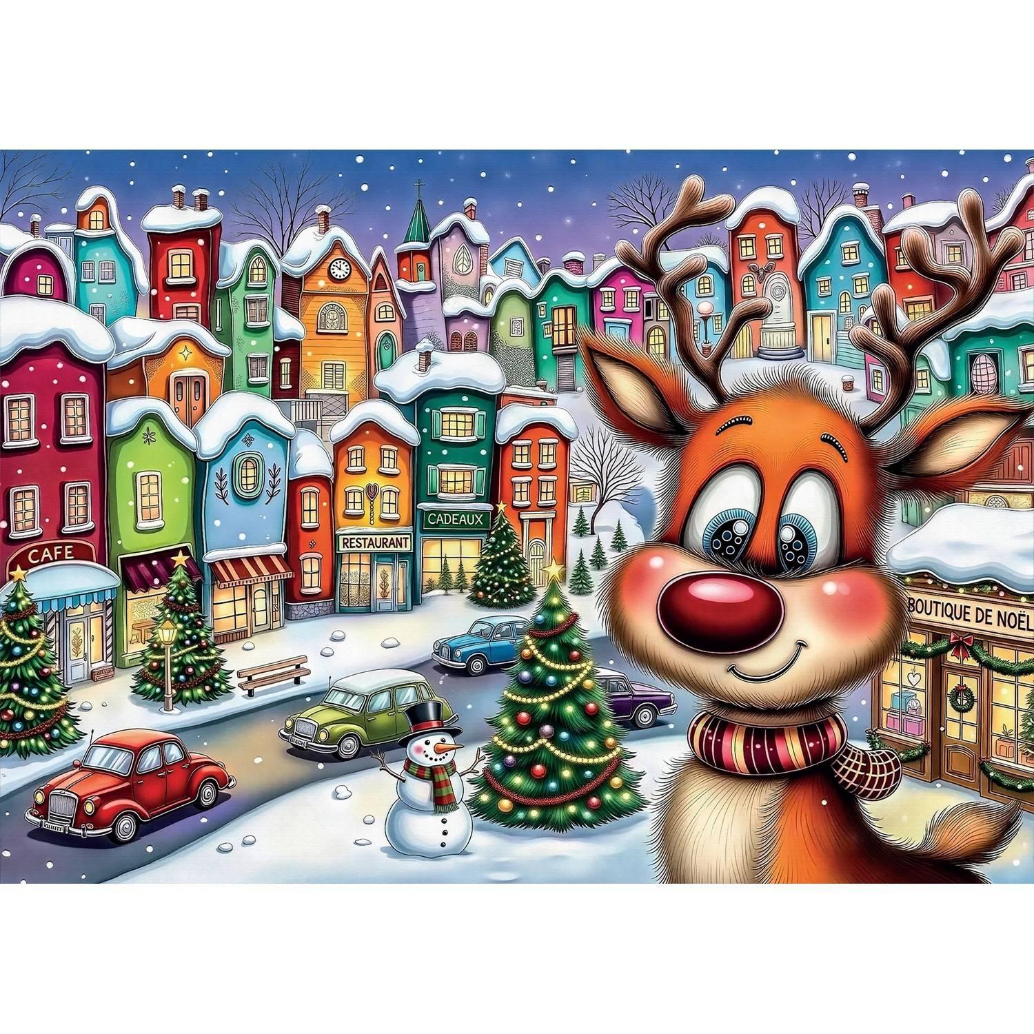 Puzzle 1000 piÃ¨ces : Rudolph en ville