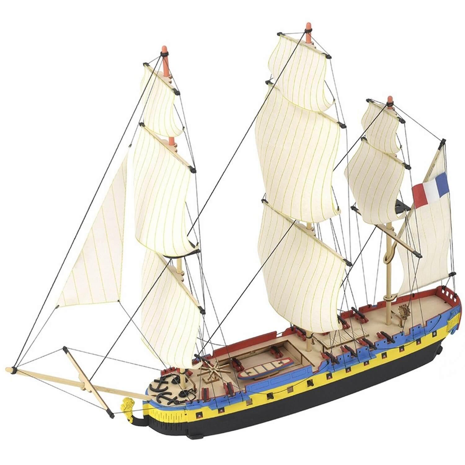 Maquette bateau en bois : L'Hermione La Fayette - Disarmodel - Rue