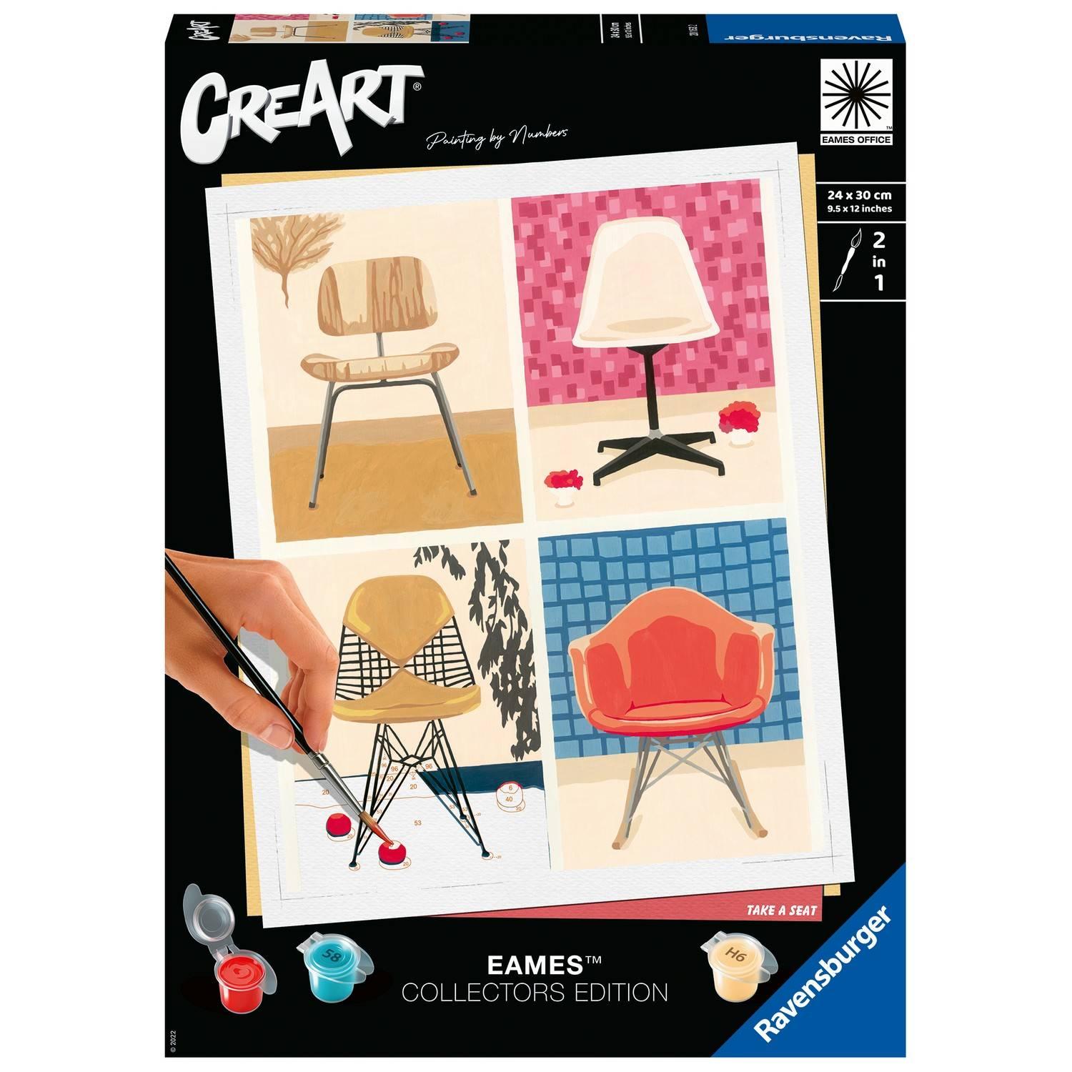 CreArt 24x30 cm EAMES Loisir créatif Peinture par numéros Adulte Dès 20153 Version française Ravensburger - vue 2