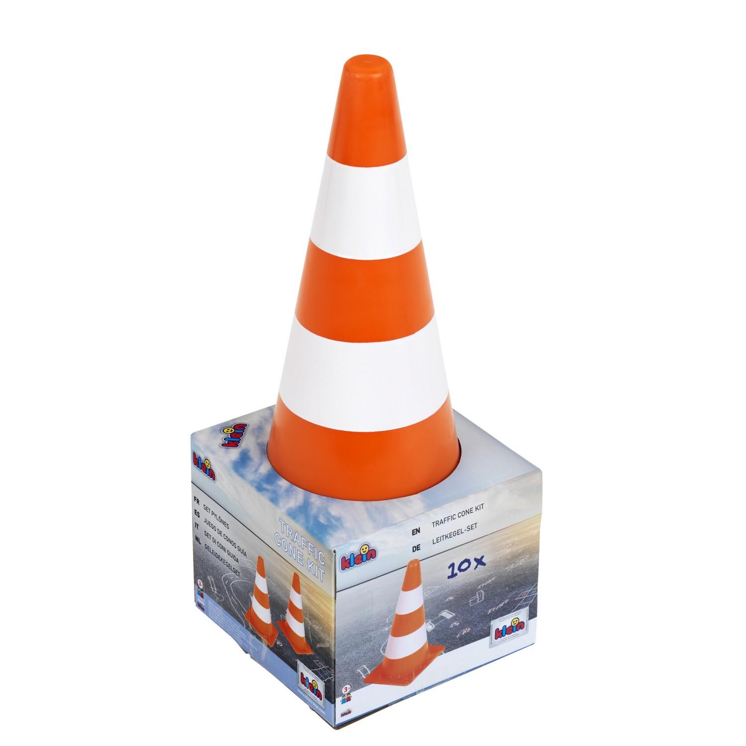 10 Cônes De Signalisation – 47 Cm PVC Orange/bandes Réfléchissantes – Pour Parking, Chantier, Sport