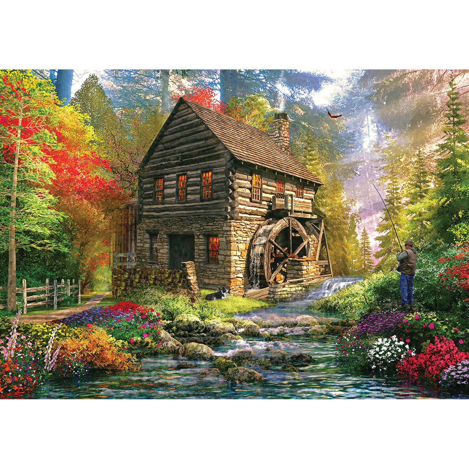 Puzzle 2000 pièces : Cottage du moulin