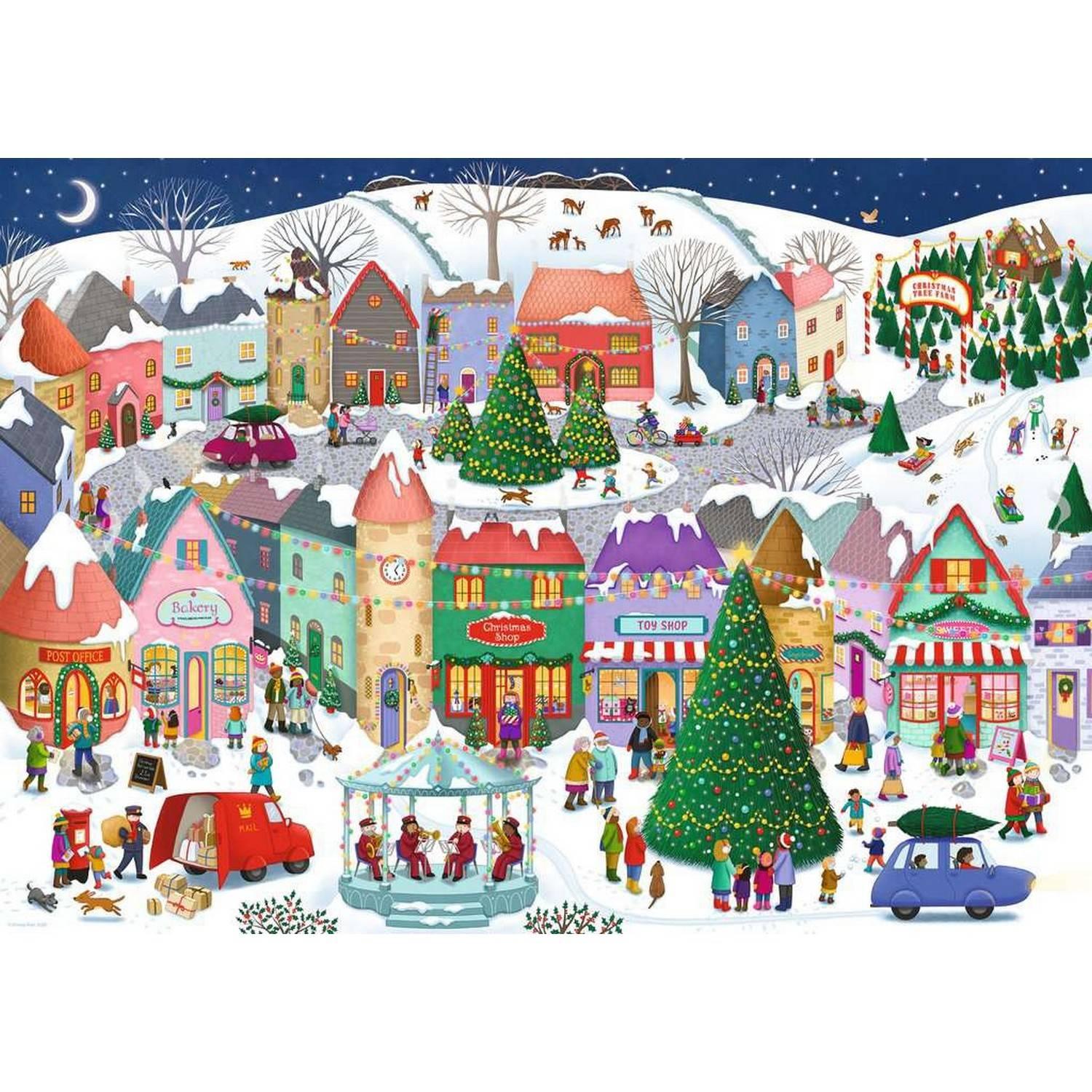Puzzle 1000 pièces : La ville de Noël Ravensburger France