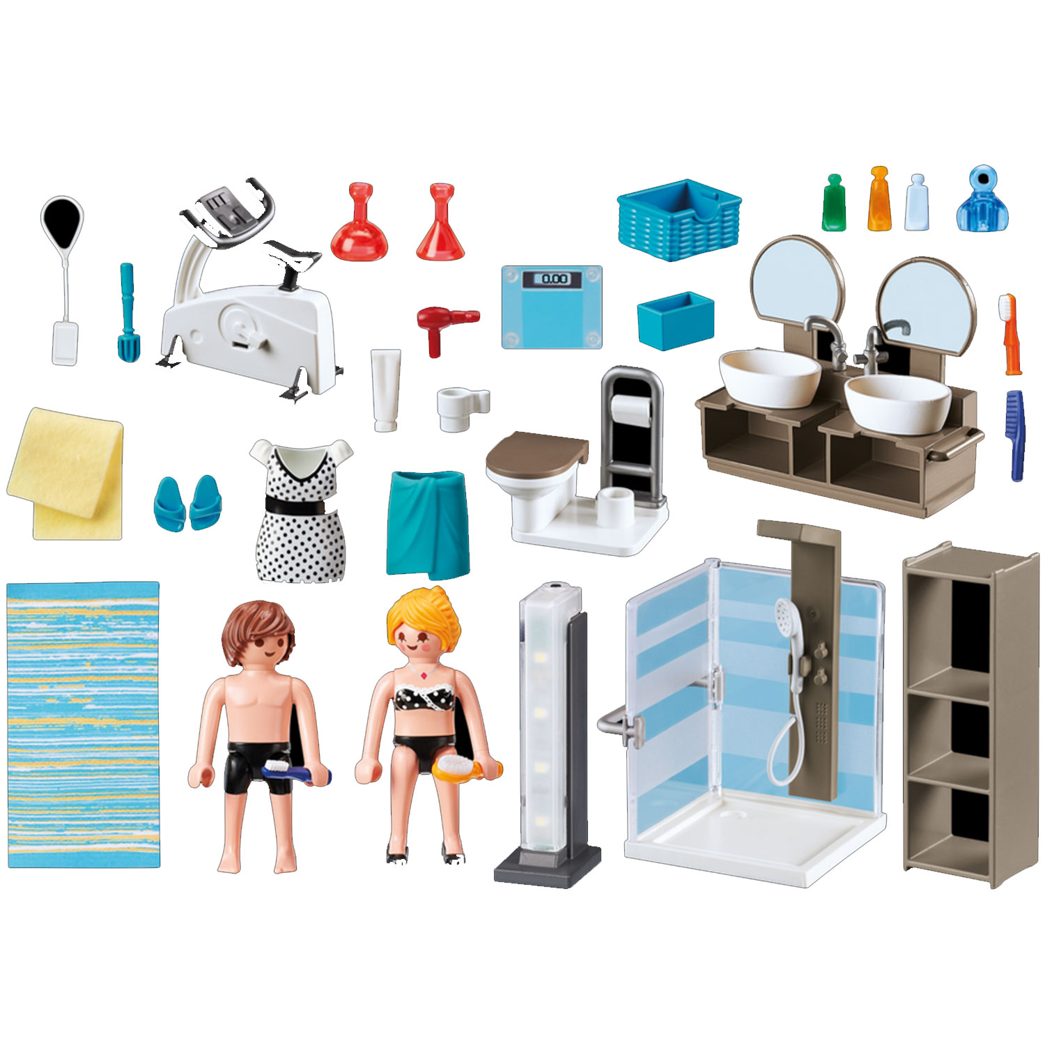 Playmobil 9268 City Life : Salle de bain avec douche à l'italienne - Jeux  et jouets Playmobil - Avenue des Jeux