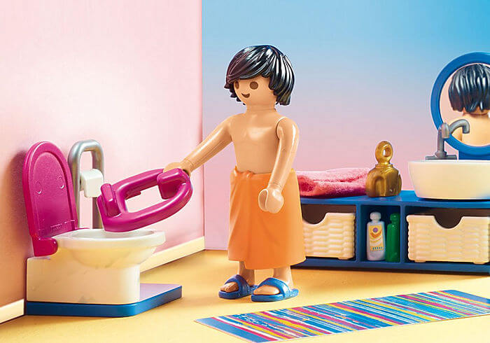 Playmobil 70211 Dollhouse : Salle de bain avec baignoire - Jeux et jouets  Playmobil - Avenue des Jeux