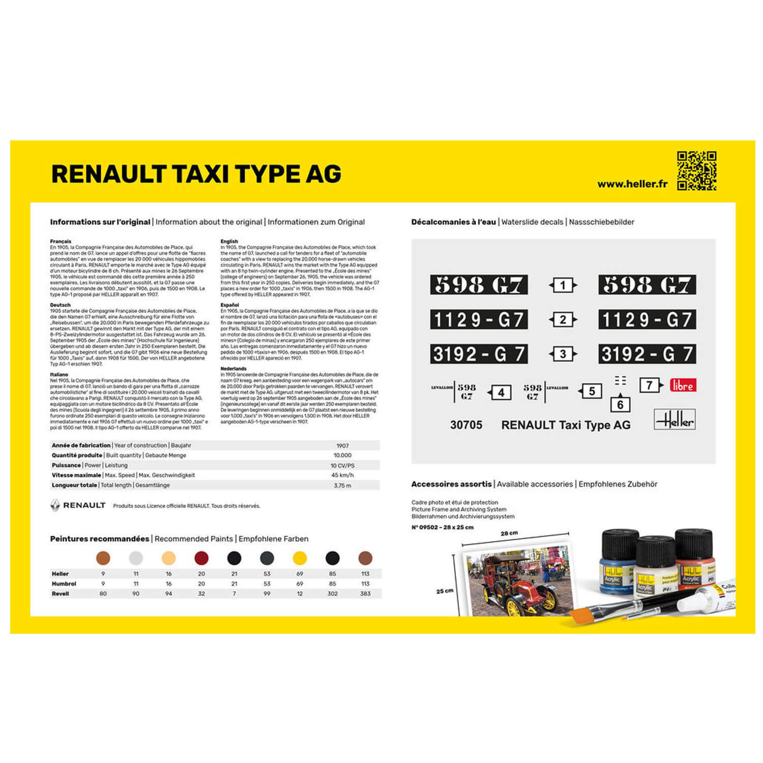 Heller 1:24 Renault Taxi Type AG 