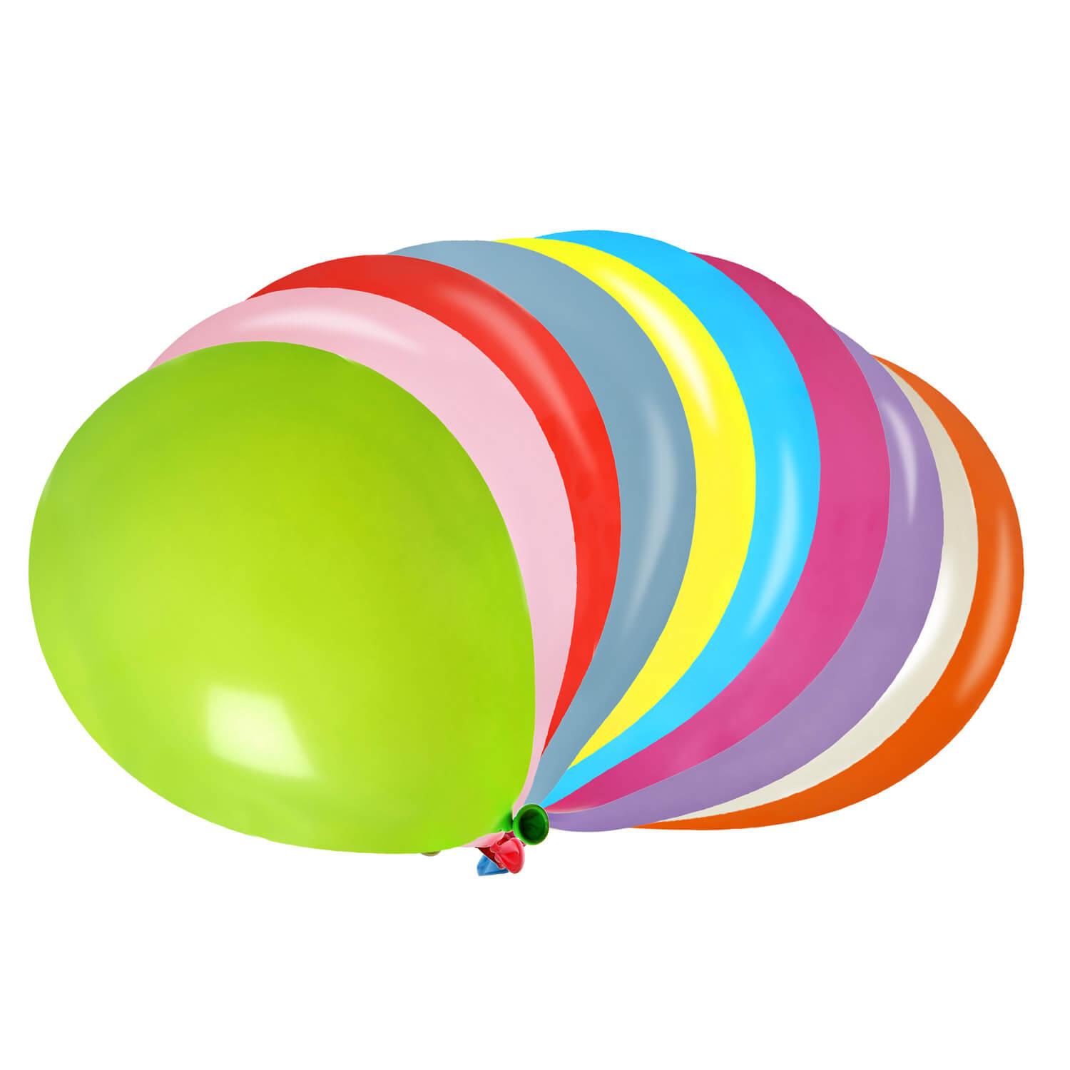 Ballons en latex multicolore x100