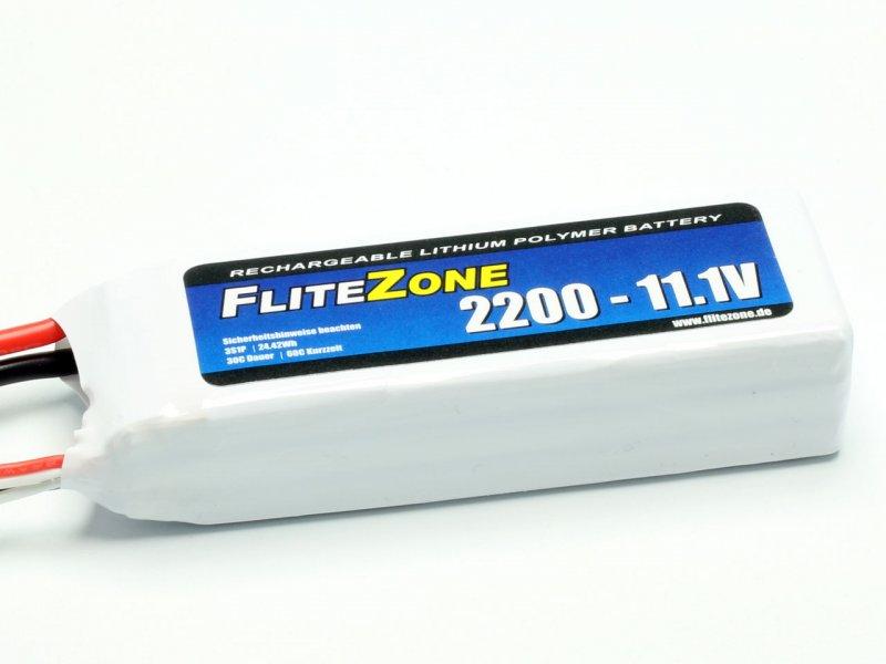 Accu LiPo FliteZone 2200mAh 3S -11,1v Deans T - FliteZone - C6250