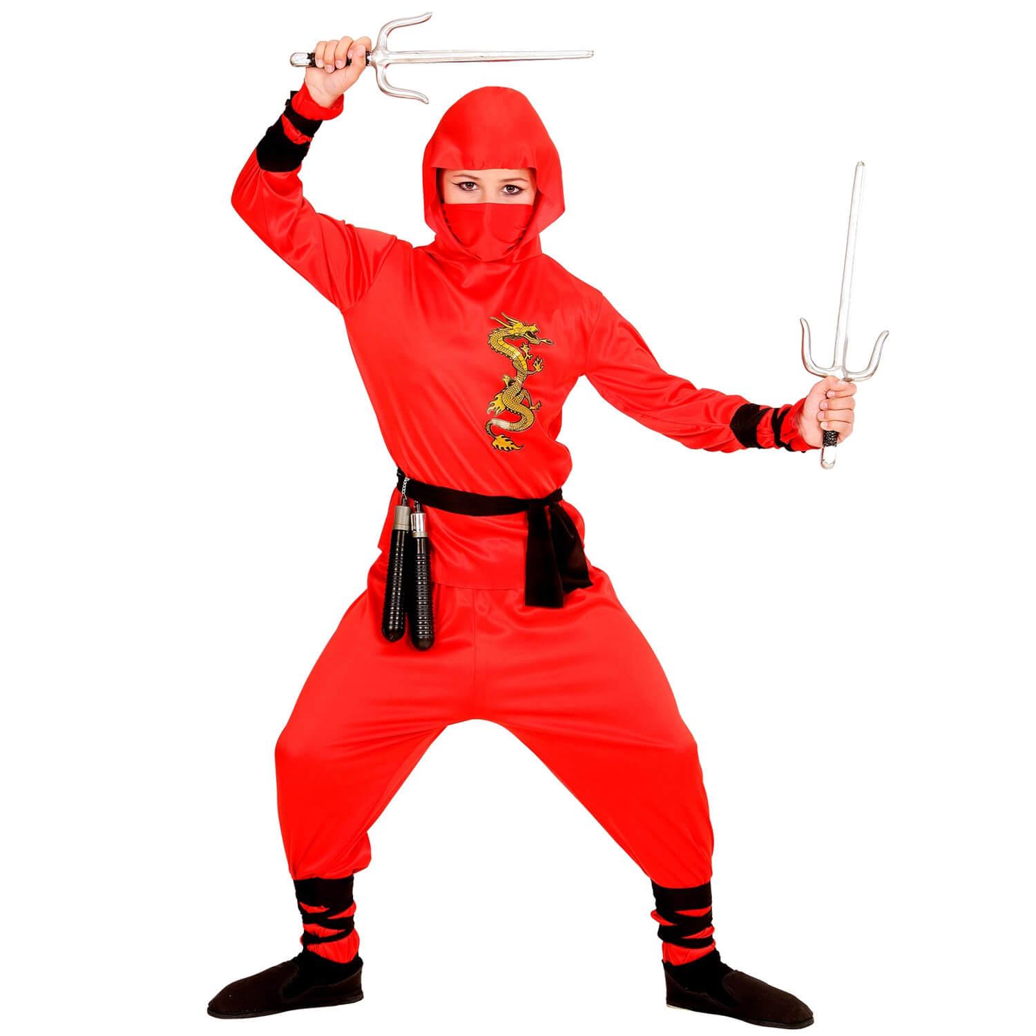 Déguisement ninja dragon rouge garçon