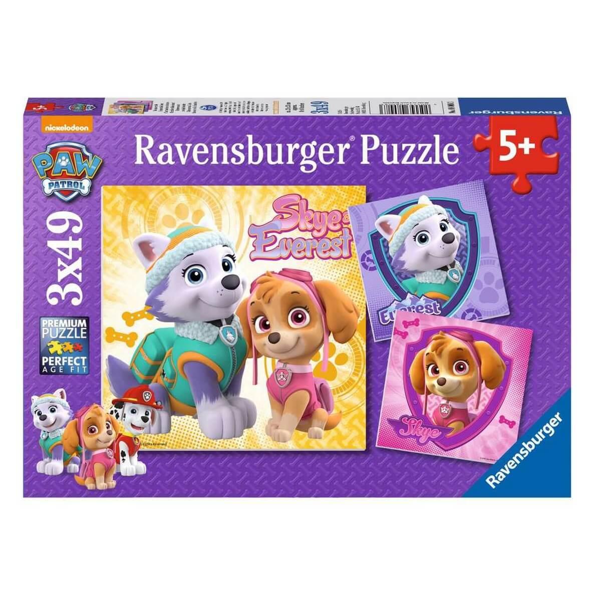 Puzzle 3 x 49 pièces Pat patrouille : Charmantes chiennes - Jeux et jouets  Ravensburger - Avenue des Jeux