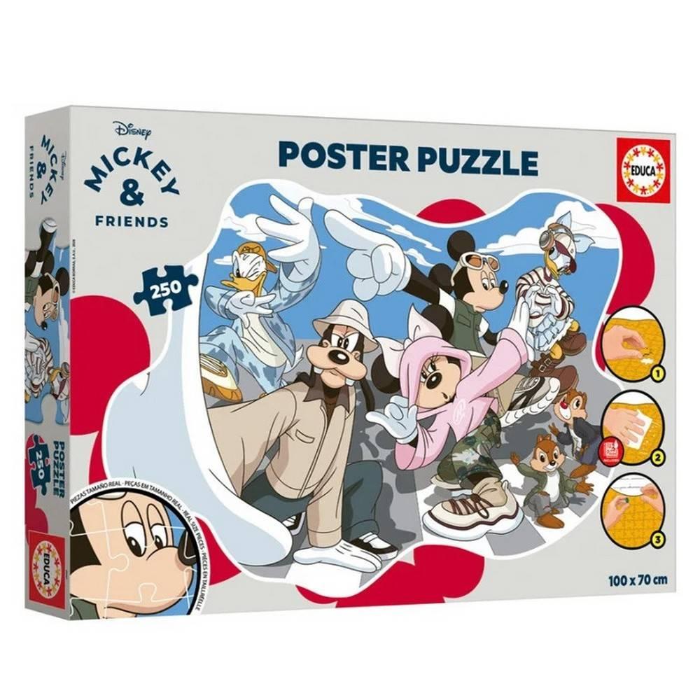 Puzzle poster 250 piÃ¨ces : Mickey et ses amis