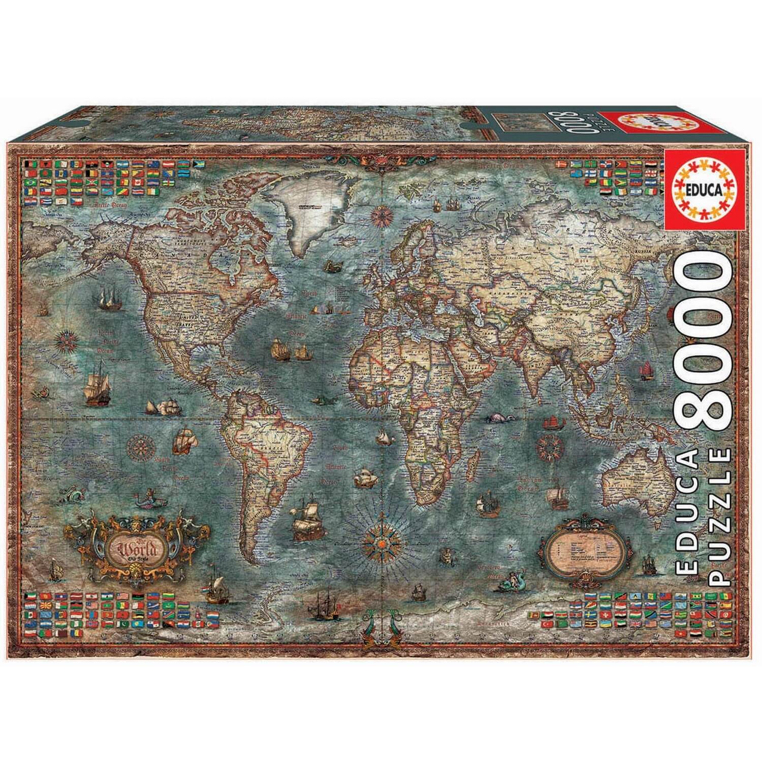 Educa - Puzzle 1500 carte du monde
