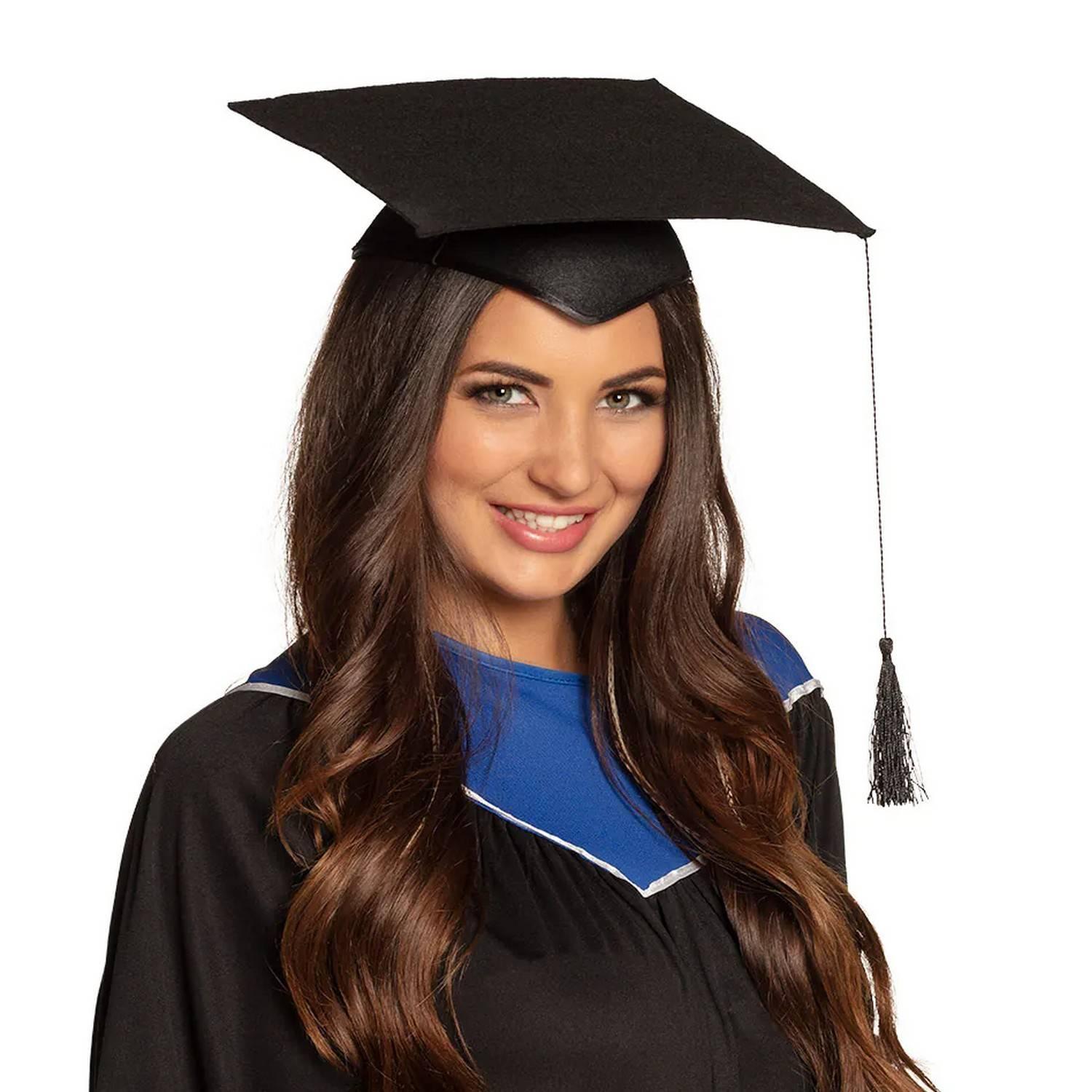 Chapeau Et écharpe De Diplômé - Coiffe De Cérémonie Avec Pompon & Banderole 'J'ai Mon Diplôme !'