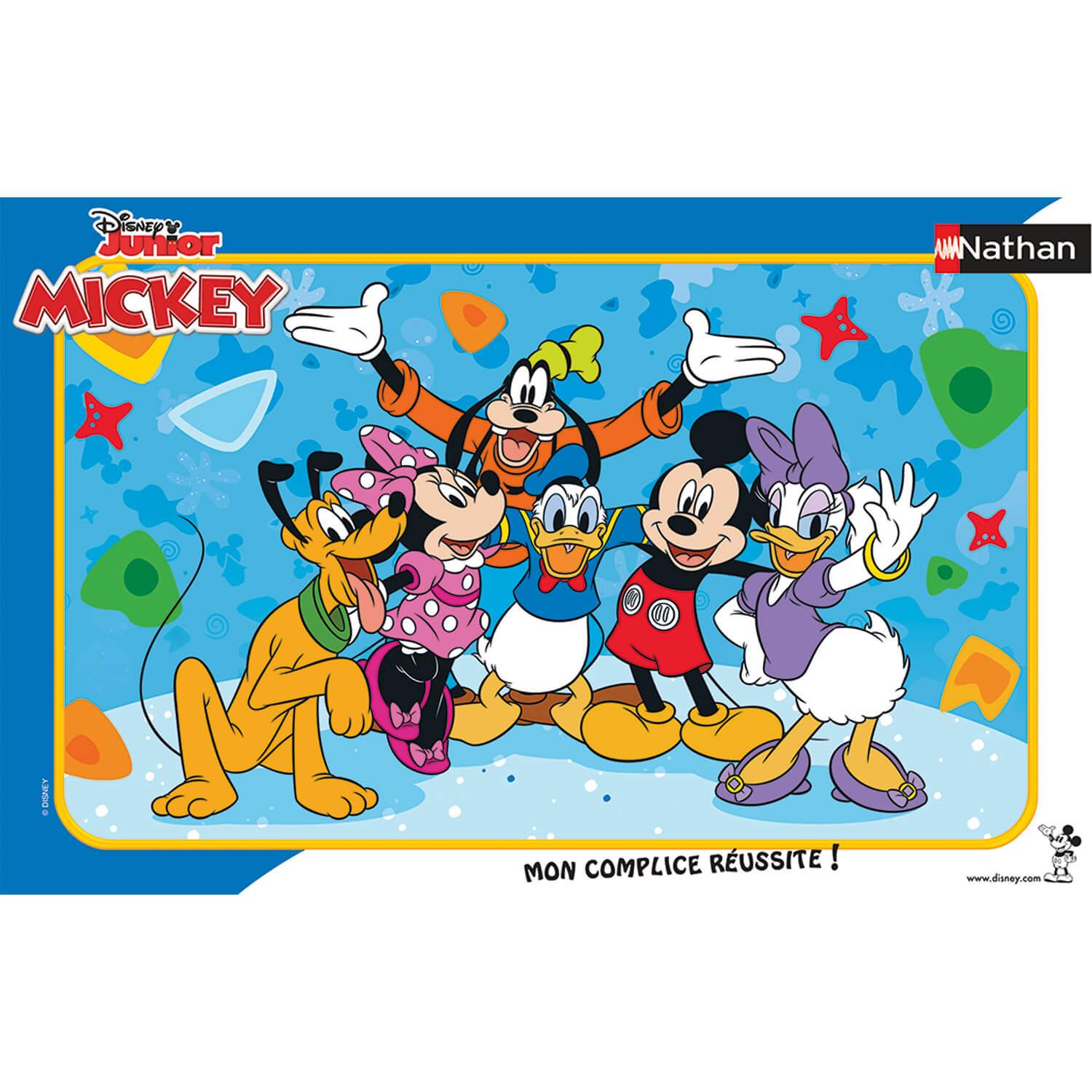 Puzzle Cadre 15 pièces : Disney Mickey Mouse : Les Amis De Mickey - Nathan  - Rue des Puzzles