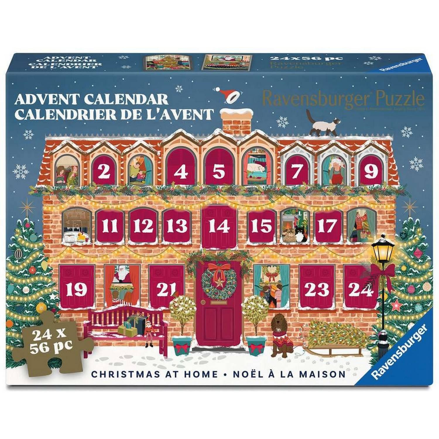 Calendrier de 'Avent 2026 Puzzles 24 x 56 pièces : Noël à la maison Ravensburger France