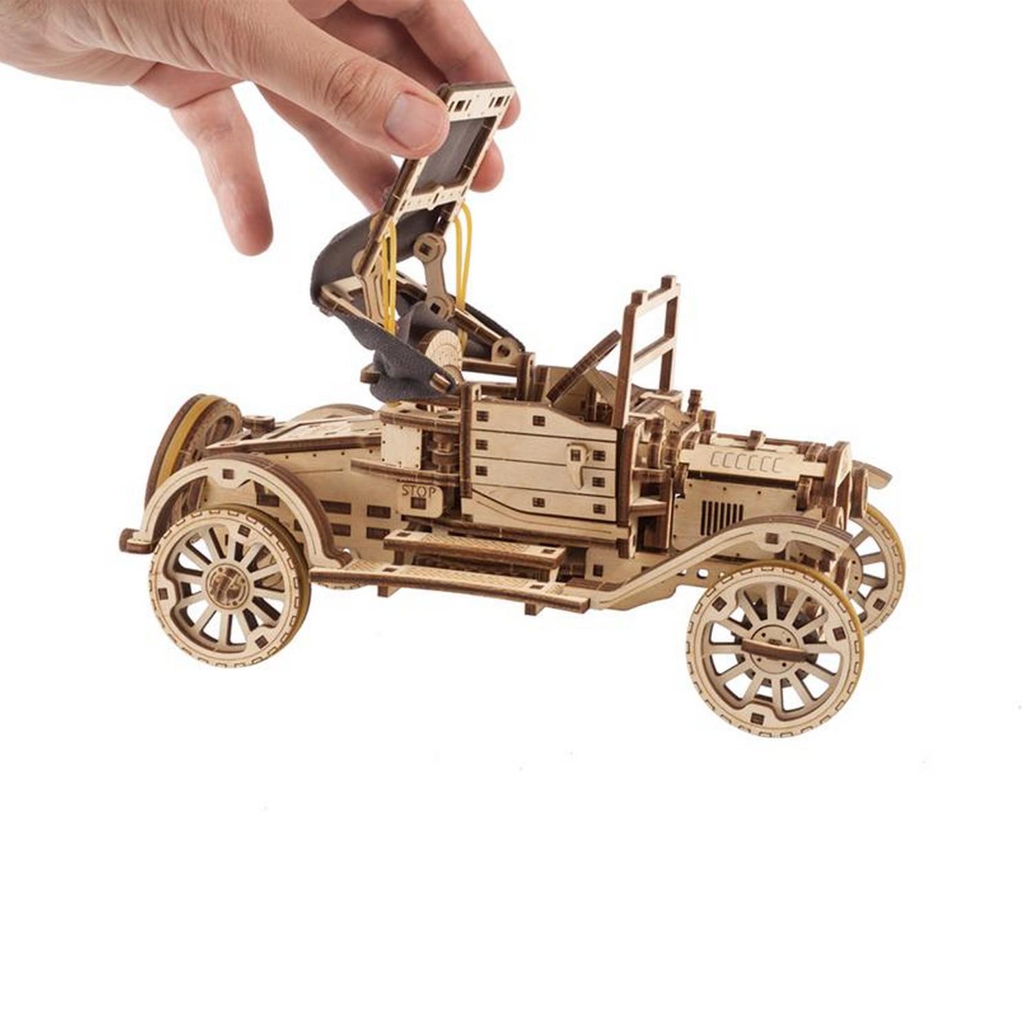 Maquette de voiture rétro, en bois, Ugears