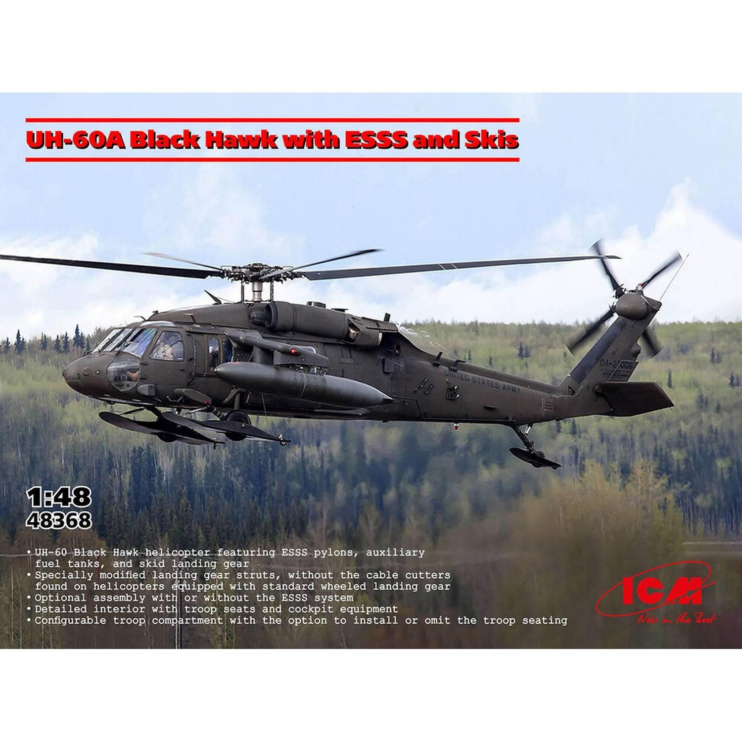Maquette HÃ©licopter : UH-60A Black Hawk avec ESSS et skis