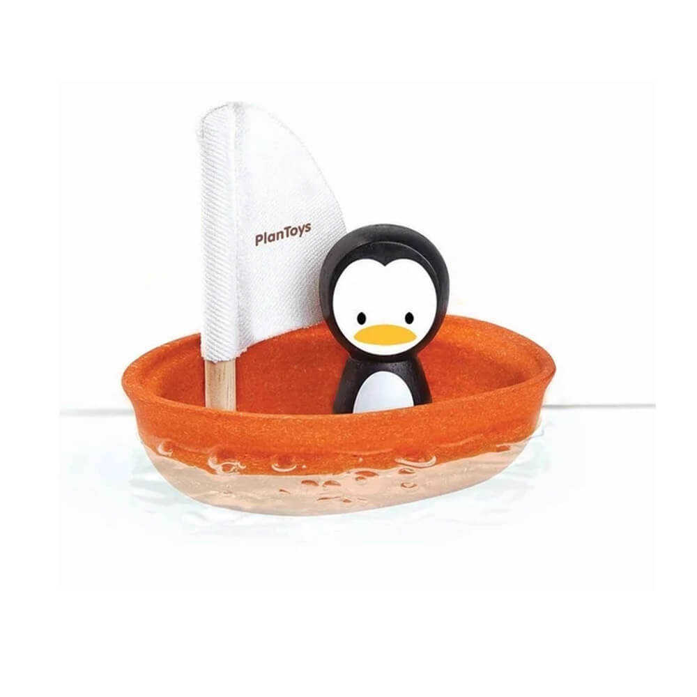 Jouet pour le bain: Bateau pingouin