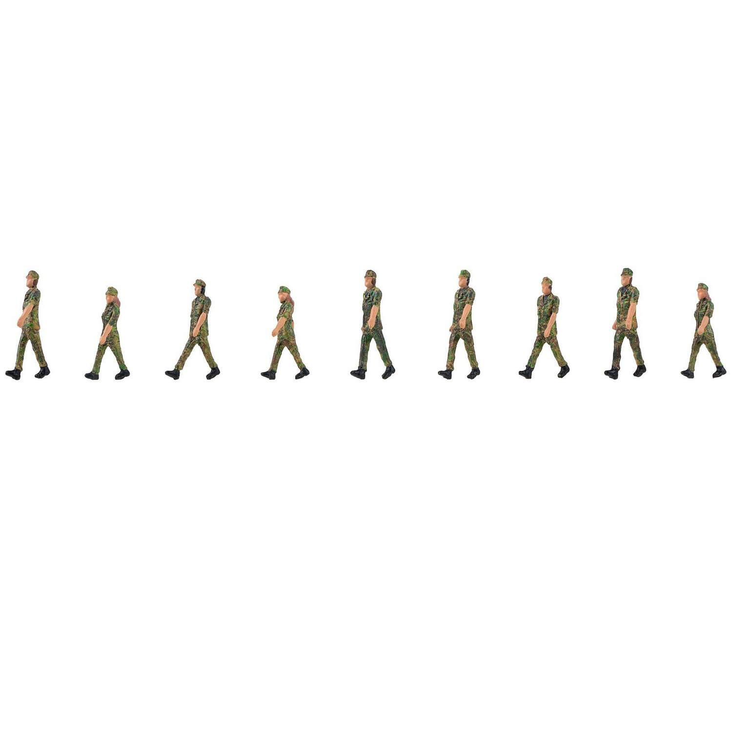 modã©lisme ho : figurines : soldats marchant au pas