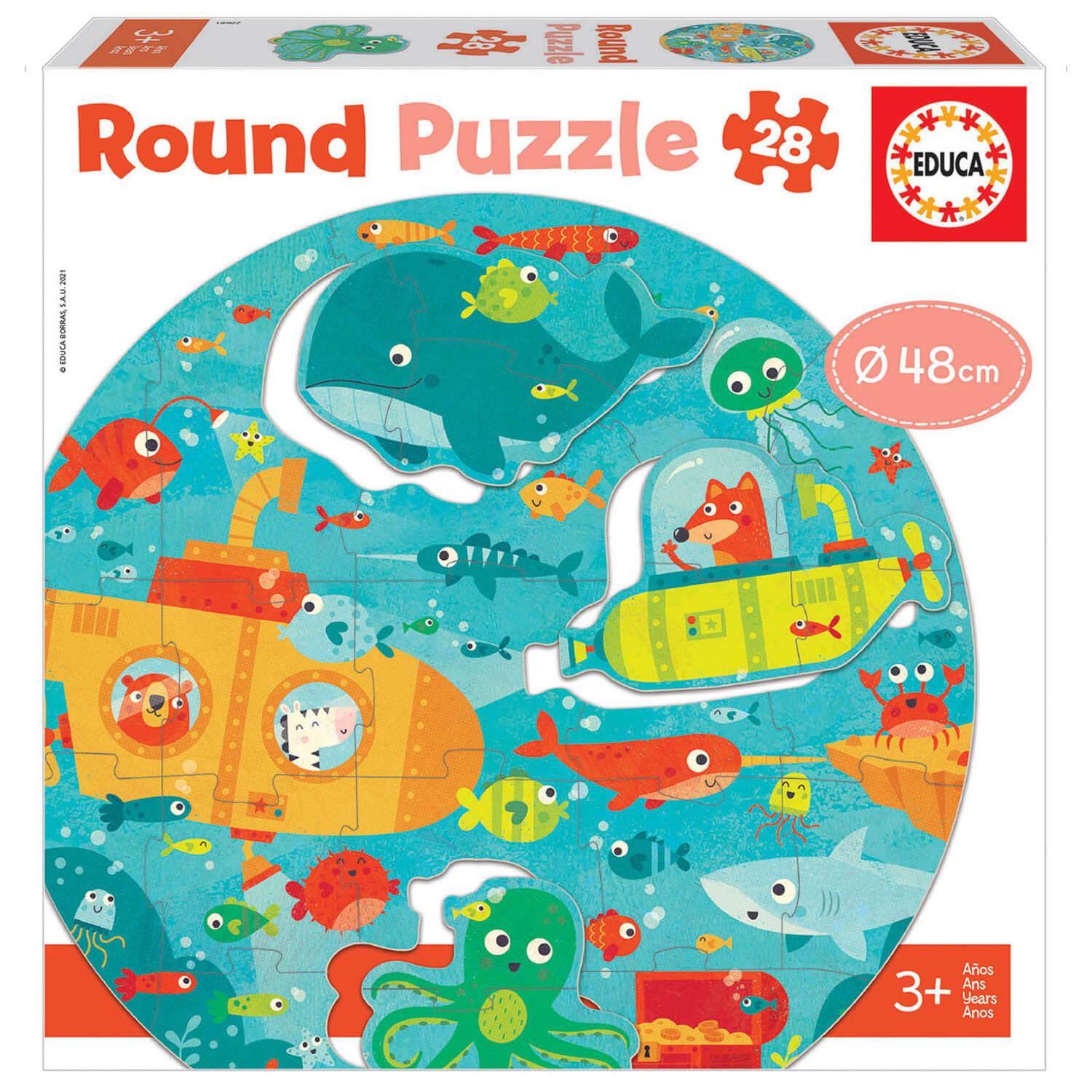 Puzzle Rond 28 pièces : Sous La Mer