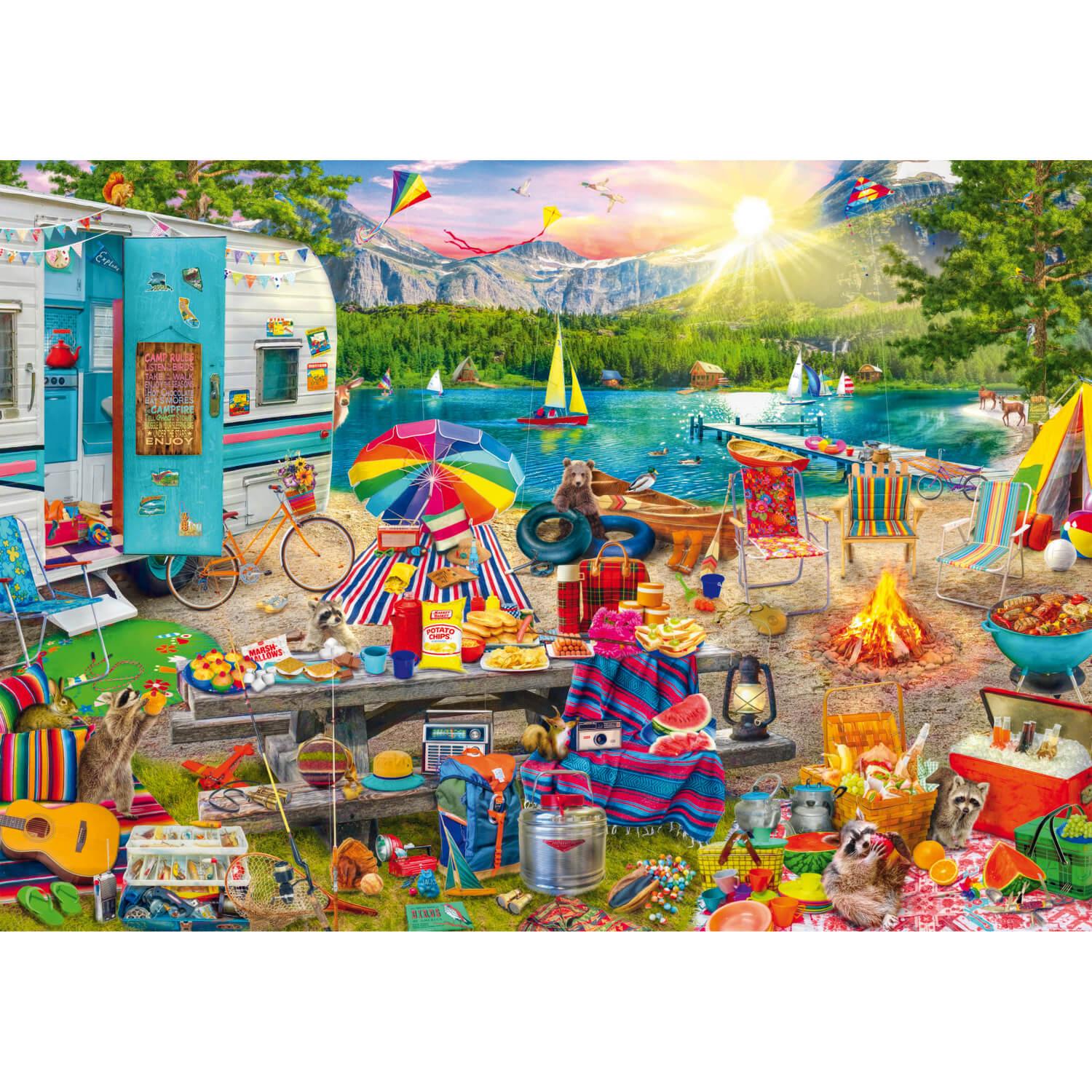 Puzzle 1003 pièces : Hidden Shapes : Voyage en camping-car - Jeux