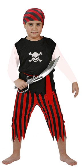 Deguisement Enfant Le Pirate Jambes Rouges