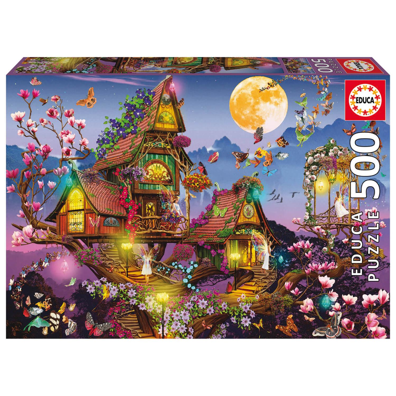 Puzzle 500 pièces : Maison De Fée - Educa - Rue des Puzzles
