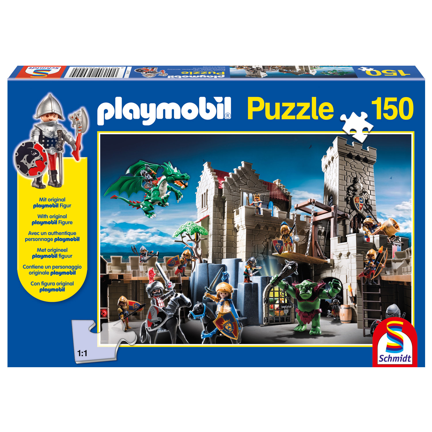 Puzzle 150 pièces : Playmobil : Lutte pour le trésor du roi - Schmidt - Rue  des Puzzles