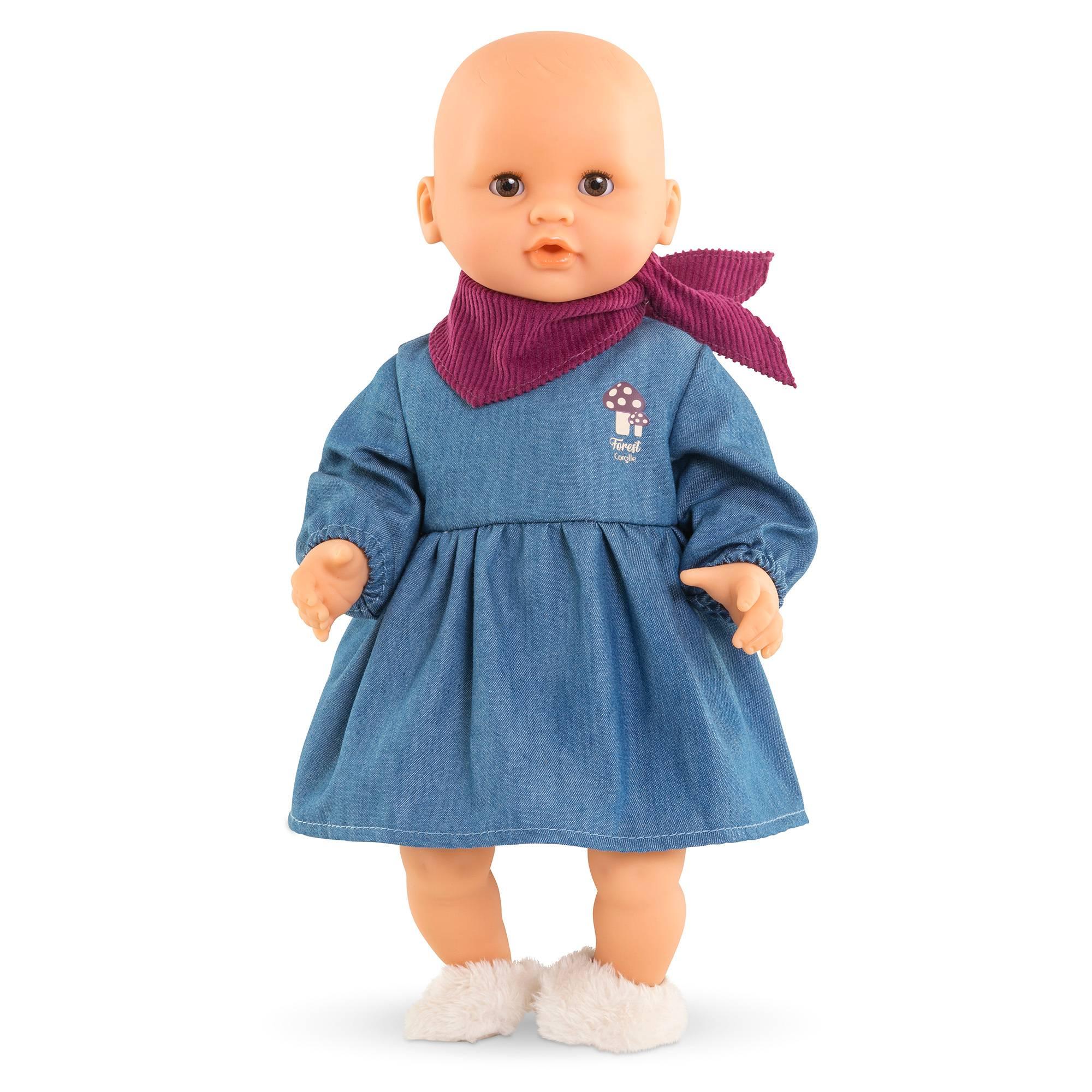 Corolle BB30 ROBE EN JEAN MANCHES LONGUES & FOULARD PETIT EXPLORATEUR - vue 5