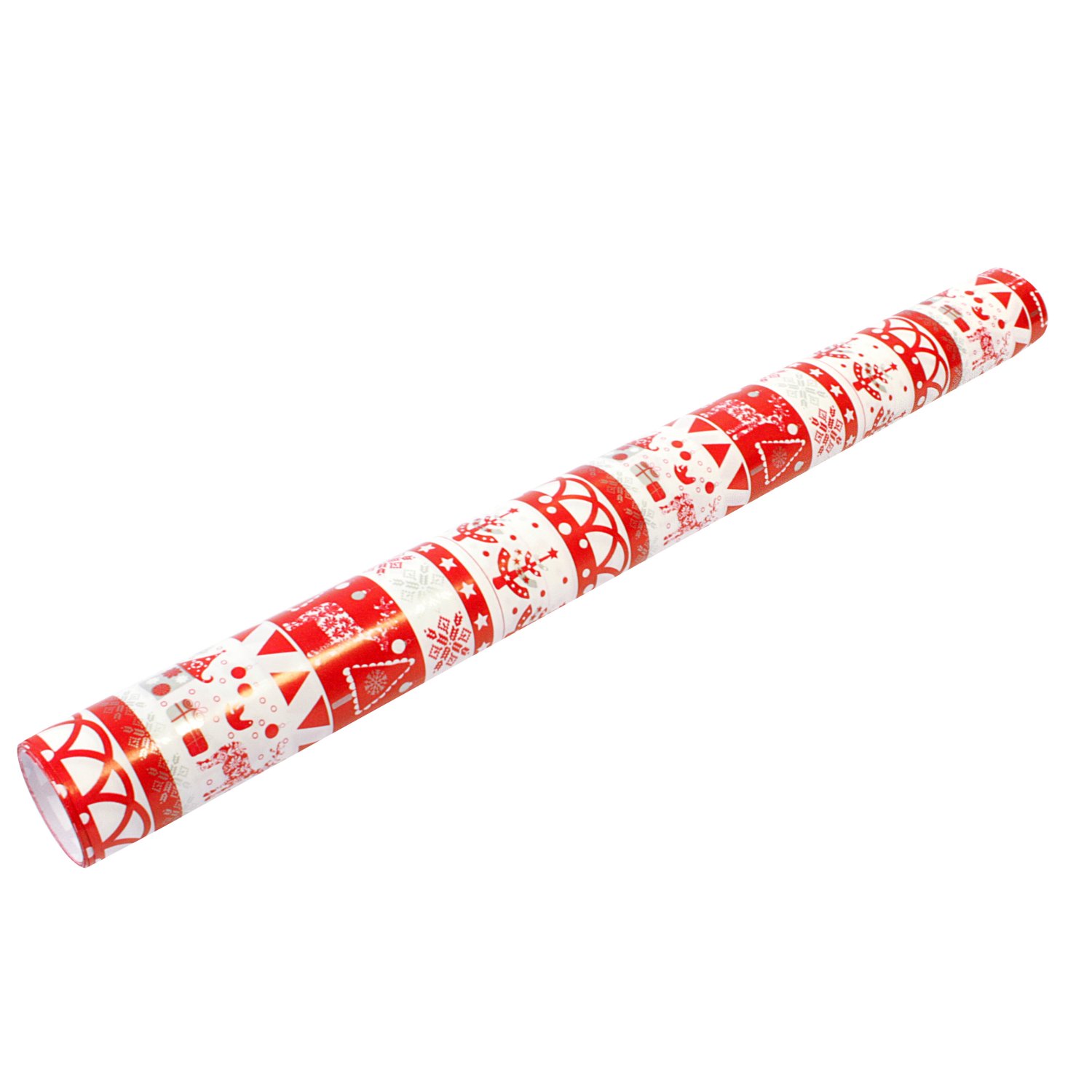 Rouleau Papier Cadeau Grand Format 62 Cm X 100 M - Motif Bonbons Rouges Et Blancs - Pour Commerce, Anniversaire, Mariage